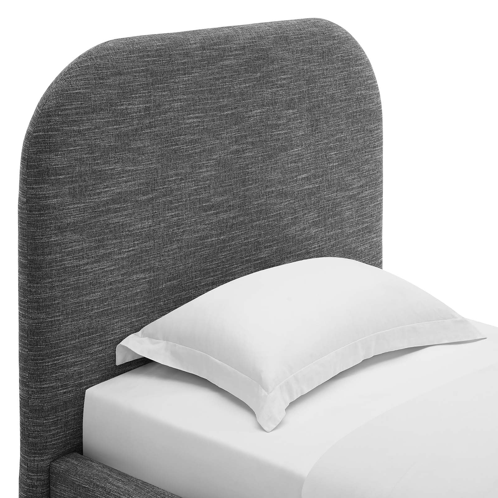 Keynote Upholstered Fabric Curved Twin Platform Bed By Modway - MOD-7136 - Image 21