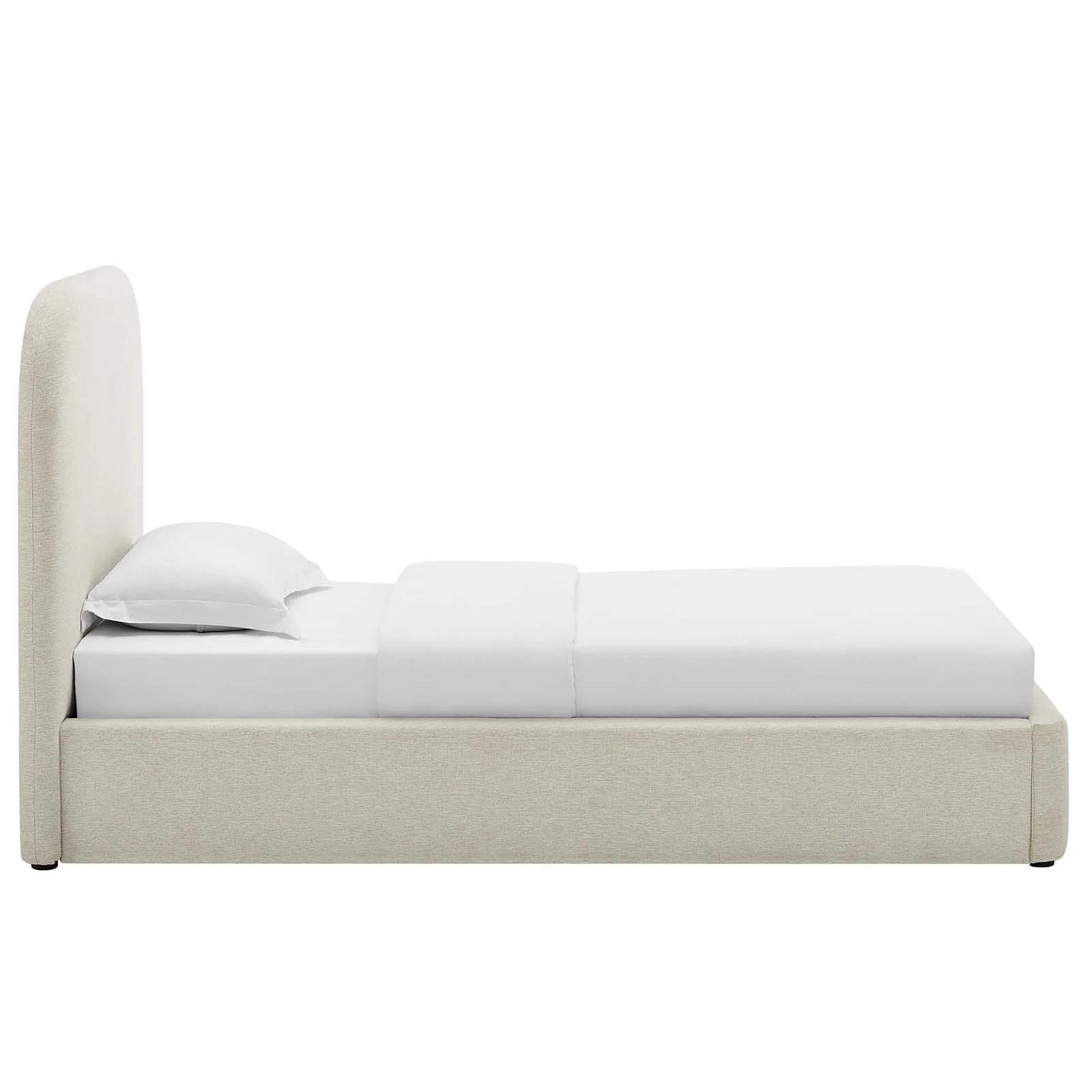 Keynote Upholstered Fabric Curved Twin Platform Bed By Modway - MOD-7136 - Image 3