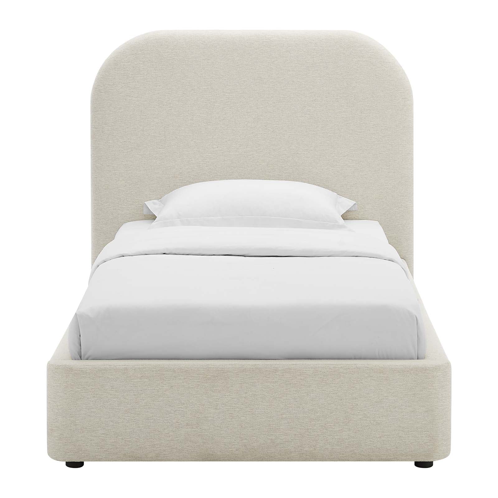 Keynote Upholstered Fabric Curved Twin Platform Bed By Modway - MOD-7136 - Image 4