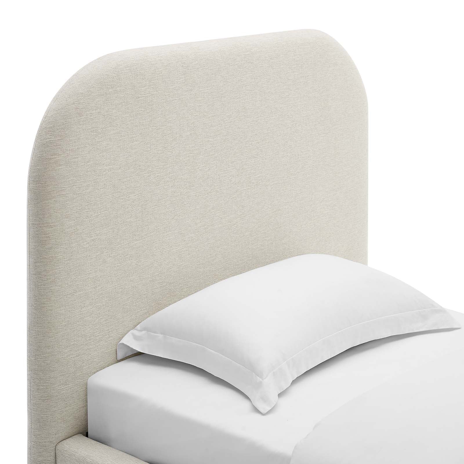 Keynote Upholstered Fabric Curved Twin Platform Bed By Modway - MOD-7136 - Image 5