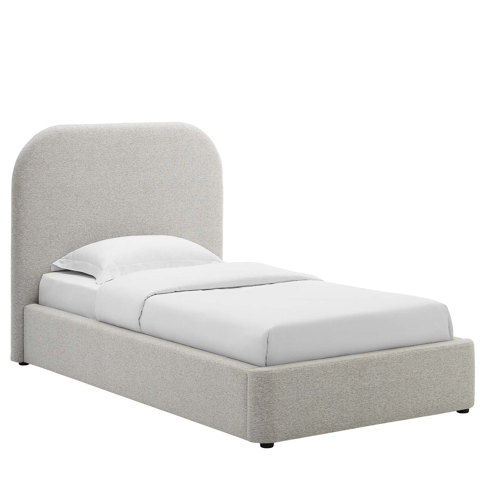 Keynote Upholstered Fabric Curved Twin Platform Bed By Modway - MOD-7136 - Image 9