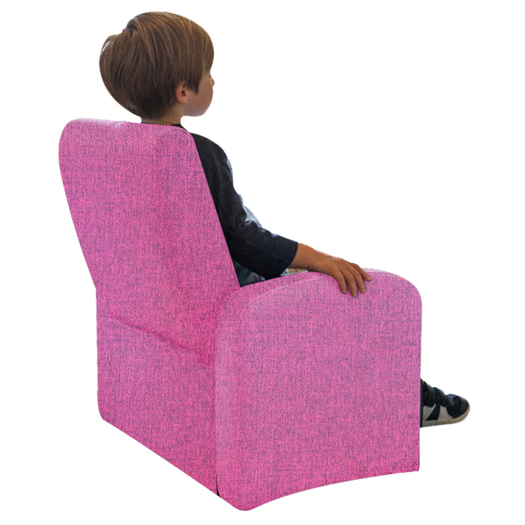 Kids Pink Comfy Upholstered Recliner Chair with Storage By Homeroots - Image 6