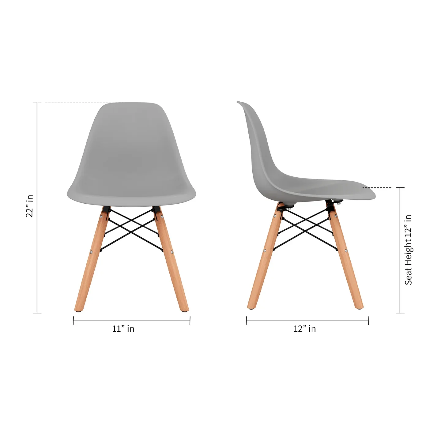 Kids Playroom Chair, Gray By World Modern Design - Image 5