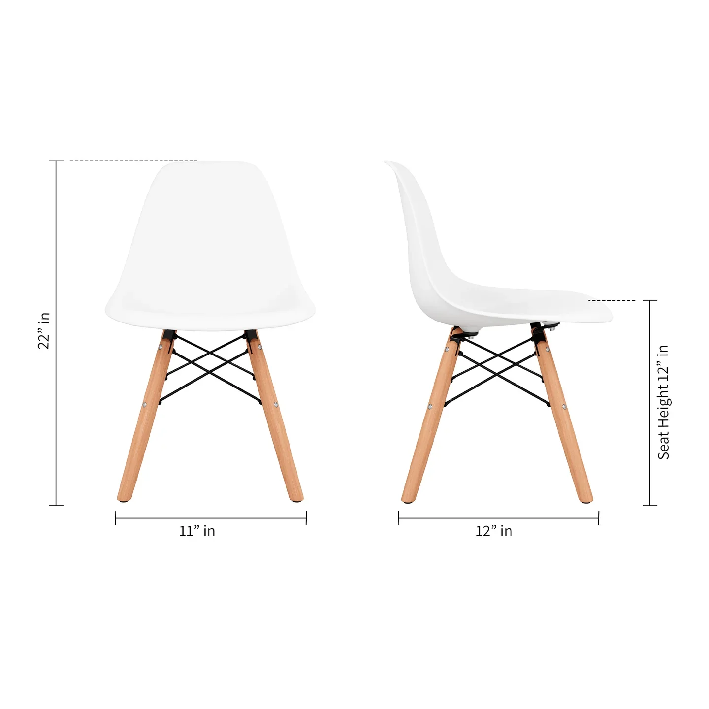 Kids Playroom Chair, White By World Modern Design - Image 4