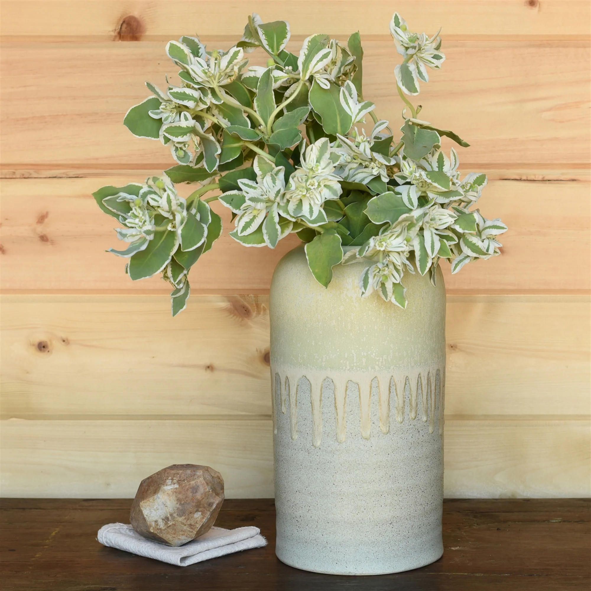 Kina Vase, Ceramic - Green Set Of 2 By HomArt - Image 2
