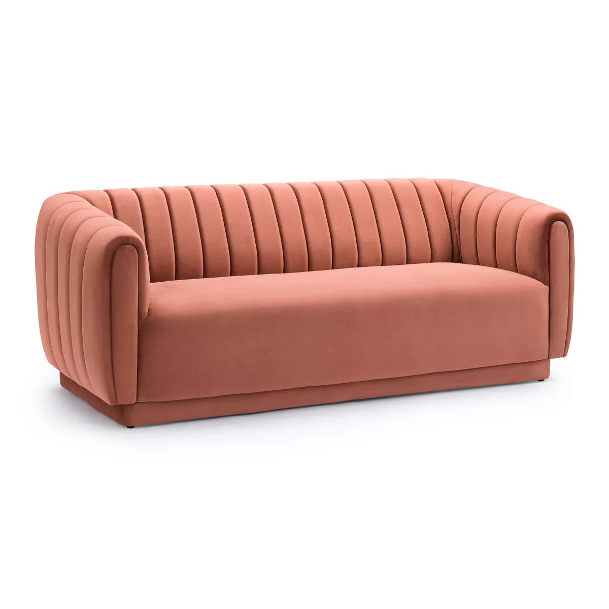 Kinsley Blush Modern Velvet Sofa  By Armen Living - Image 3