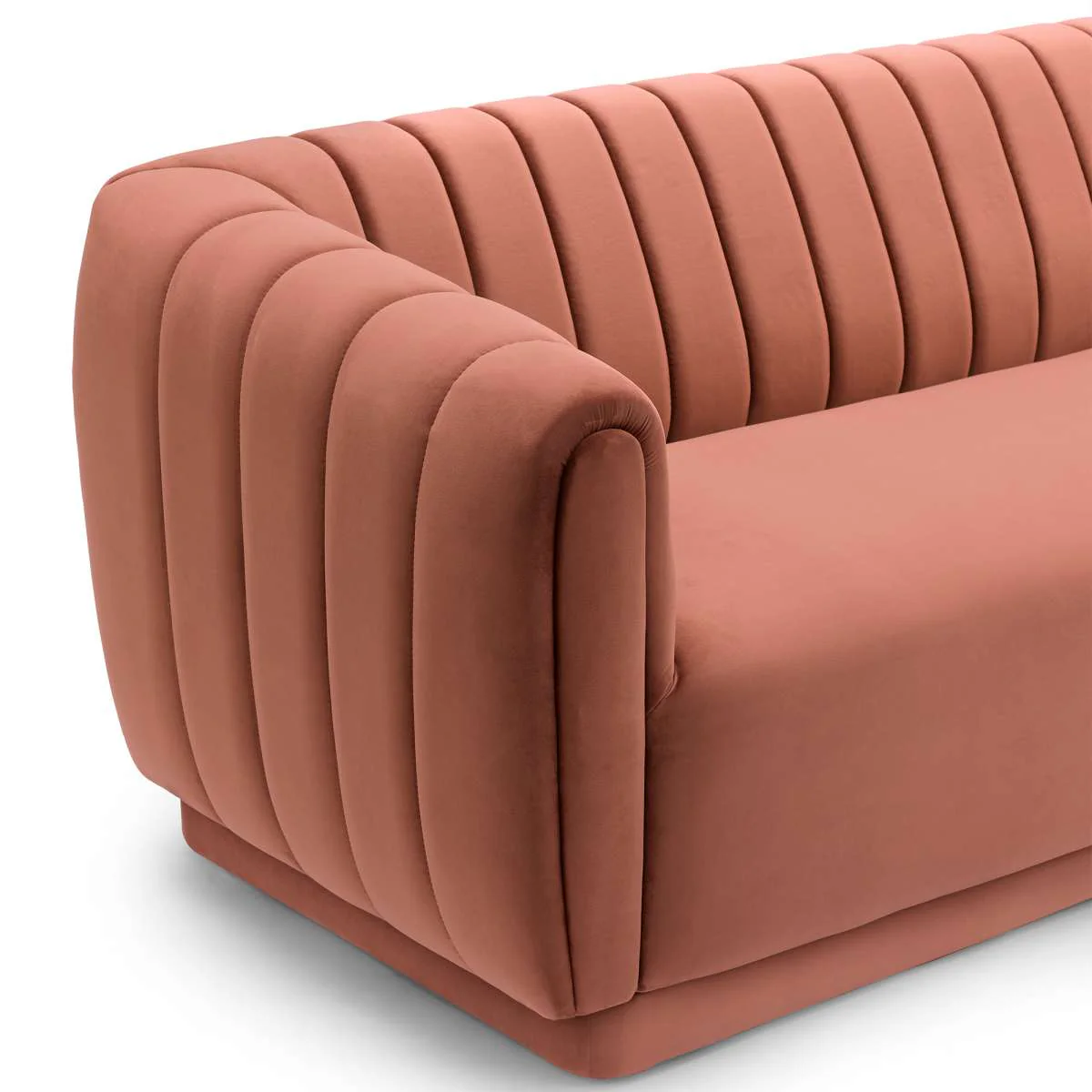 Kinsley Blush Modern Velvet Sofa  By Armen Living - Image 4