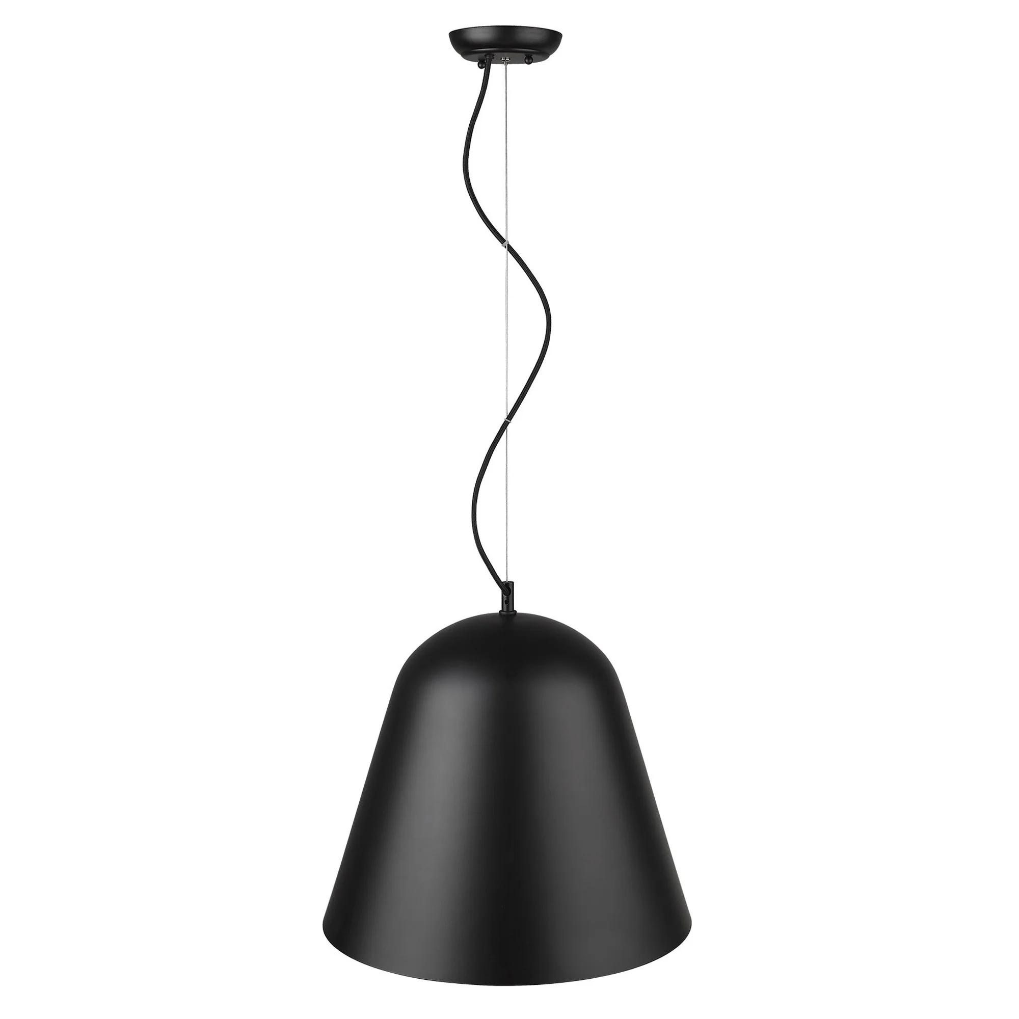 Knell 1-Light Matte Black Pendant By Homeroots - Image 3