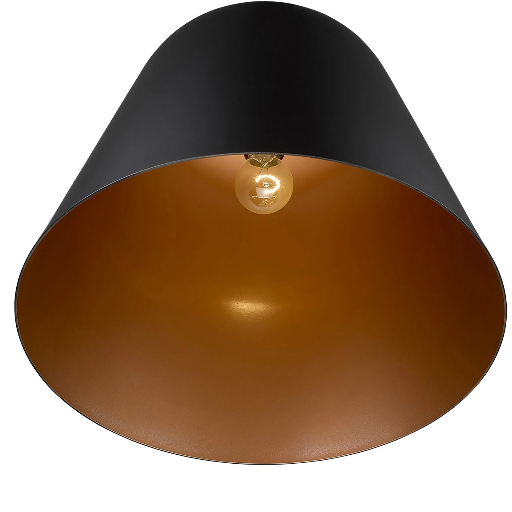 Knell 1-Light Matte Black Pendant By Homeroots - Image 4