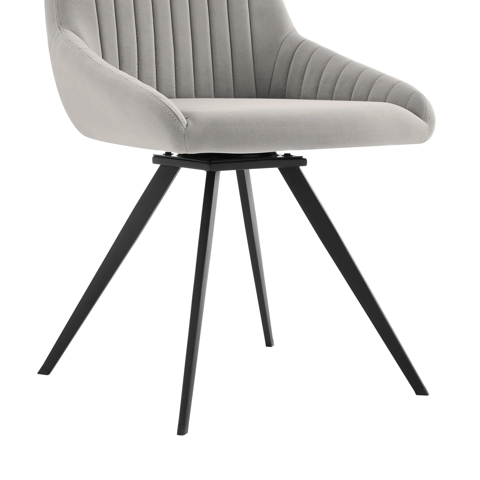 Knox Alison 5 Piece Dining Set with Gray Velvet Chairs By Armen Living - Image 11