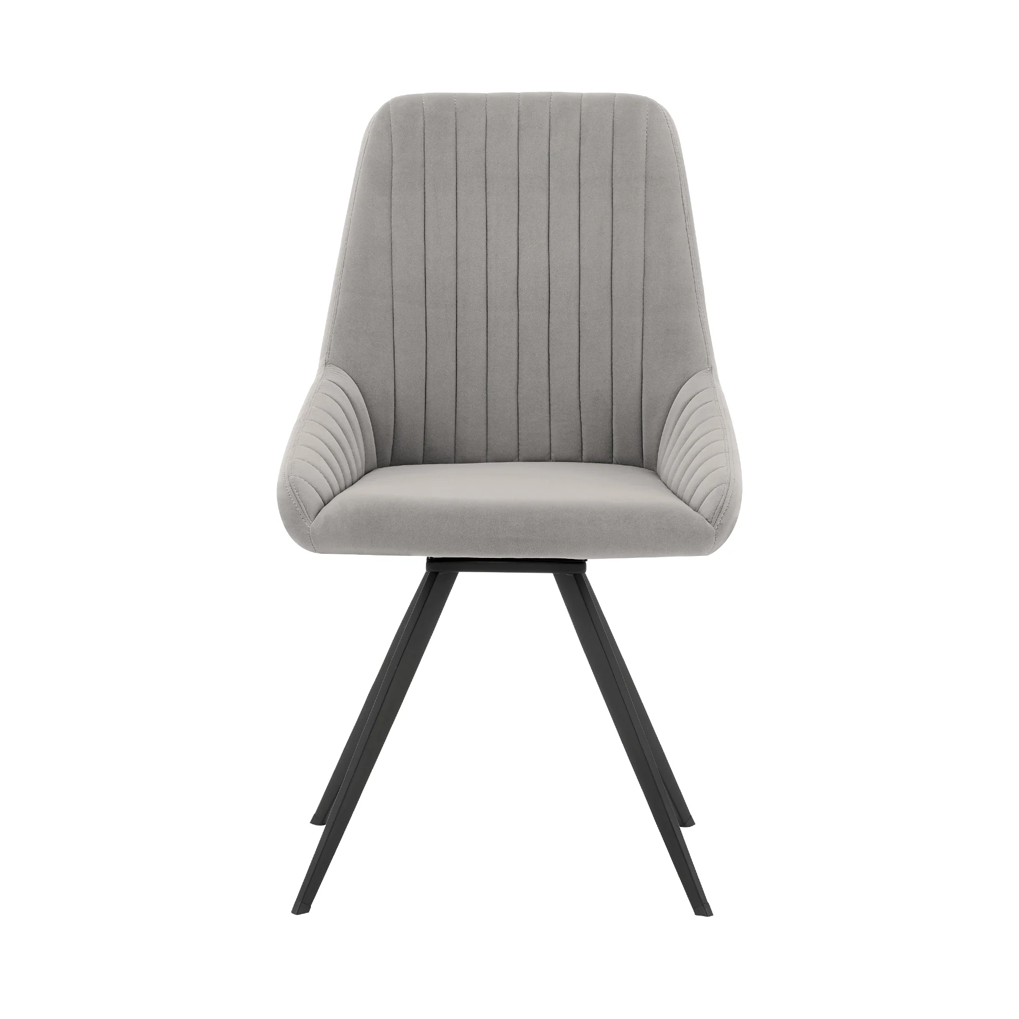 Knox Alison 5 Piece Dining Set with Gray Velvet Chairs By Armen Living - Image 3