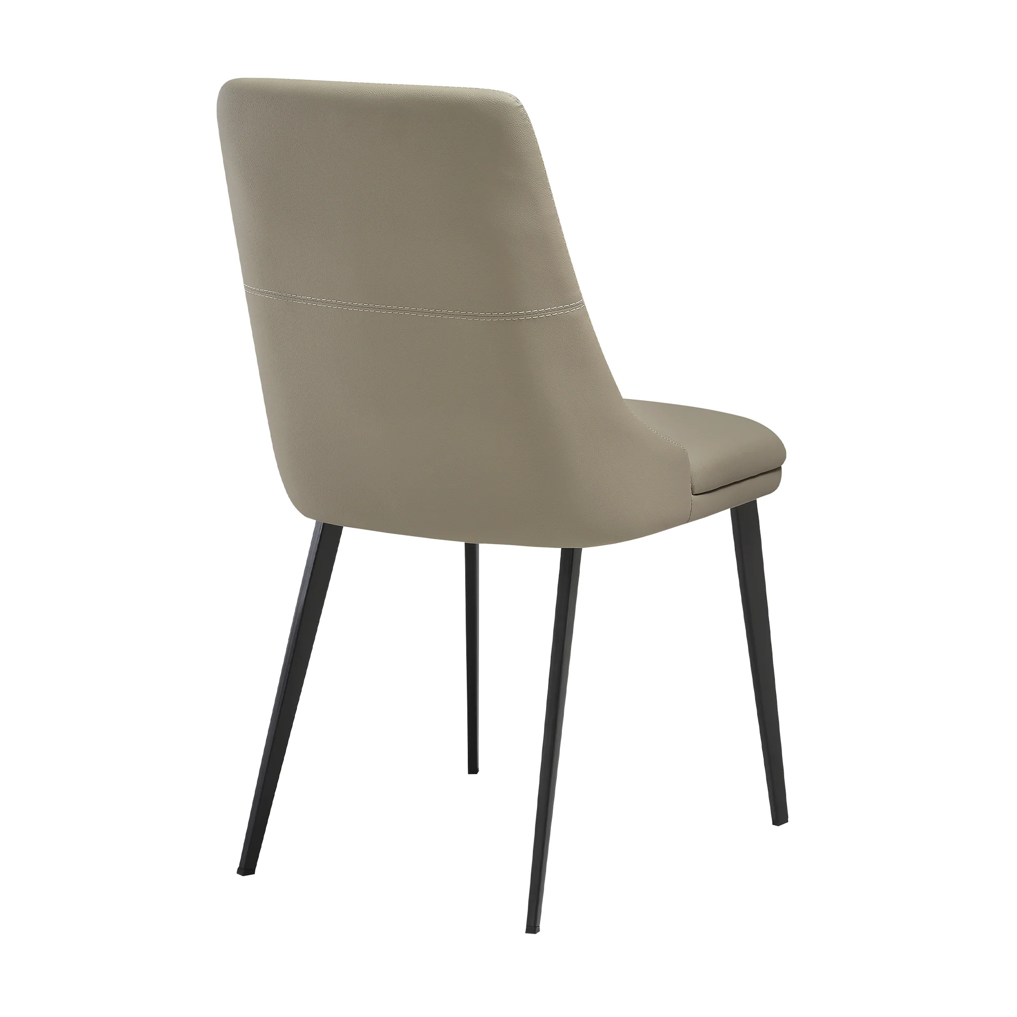 Knox Genesis 5 Piece Dining Set with Stone Top and Beige Faux Leather Chairs By Armen Living - Image 15