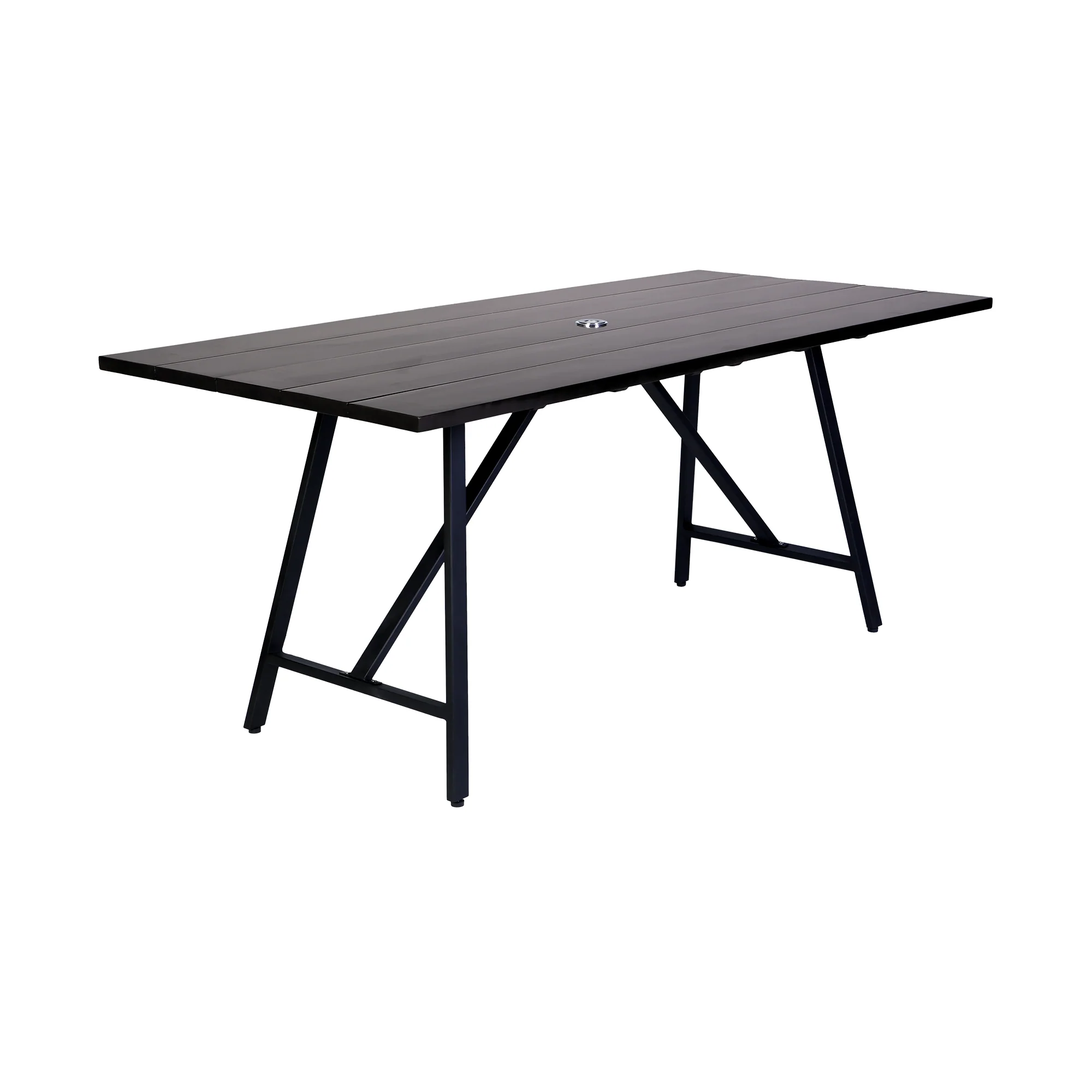 Koala and Brighton 5 Piece Outdoor Patio Dining Set in Dark Eucalyptus Wood and Grey Rope By Armen Living - Image 5