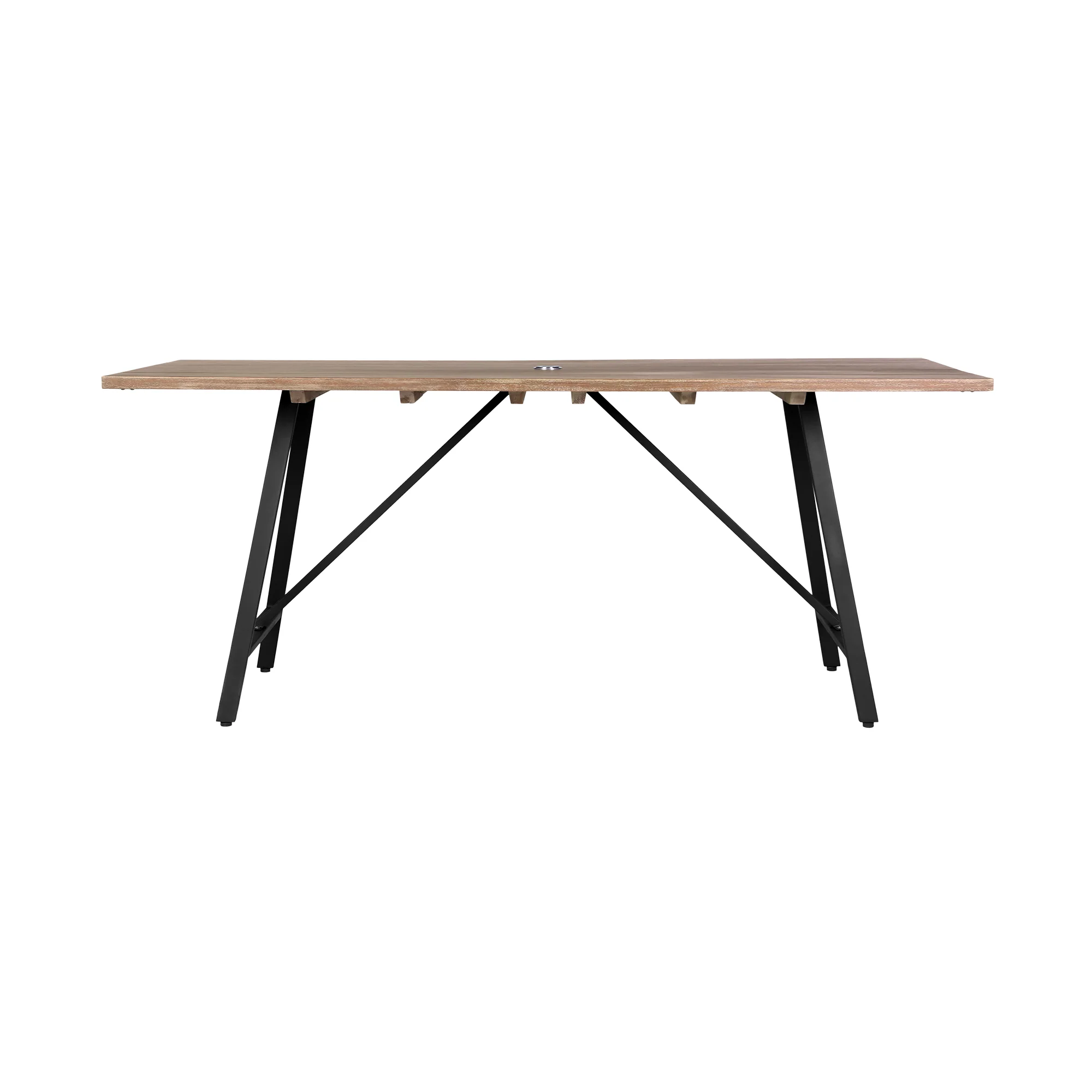 Koala and Shasta 5 Piece Outdoor Patio Dining Set in Light Eucalyptus Wood and Black Rope By Armen Living - Image 26
