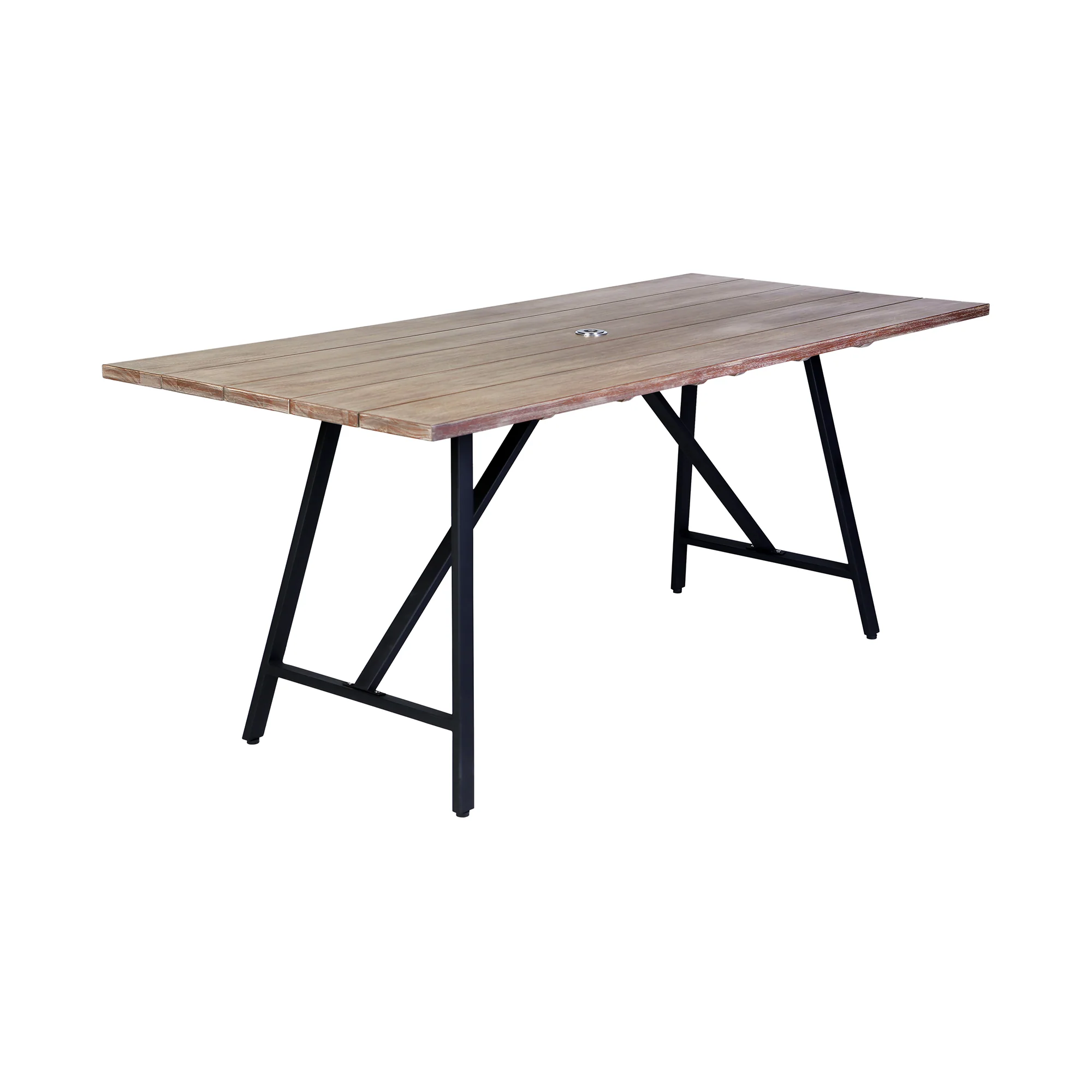 Koala and Shasta 5 Piece Outdoor Patio Dining Set in Light Eucalyptus Wood and Black Rope By Armen Living - Image 5