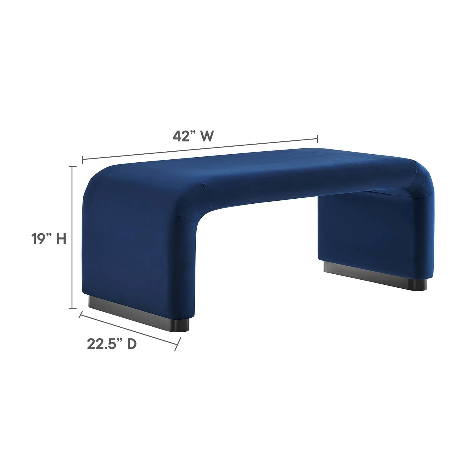 Koda Performance Velvet Waterfall Ottoman By Modway - EEI-6735 - Image 17
