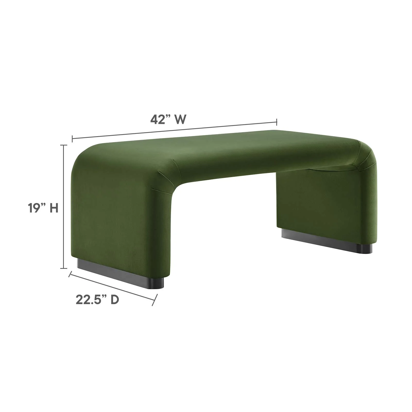 Koda Performance Velvet Waterfall Ottoman By Modway - EEI-6735 - Image 26