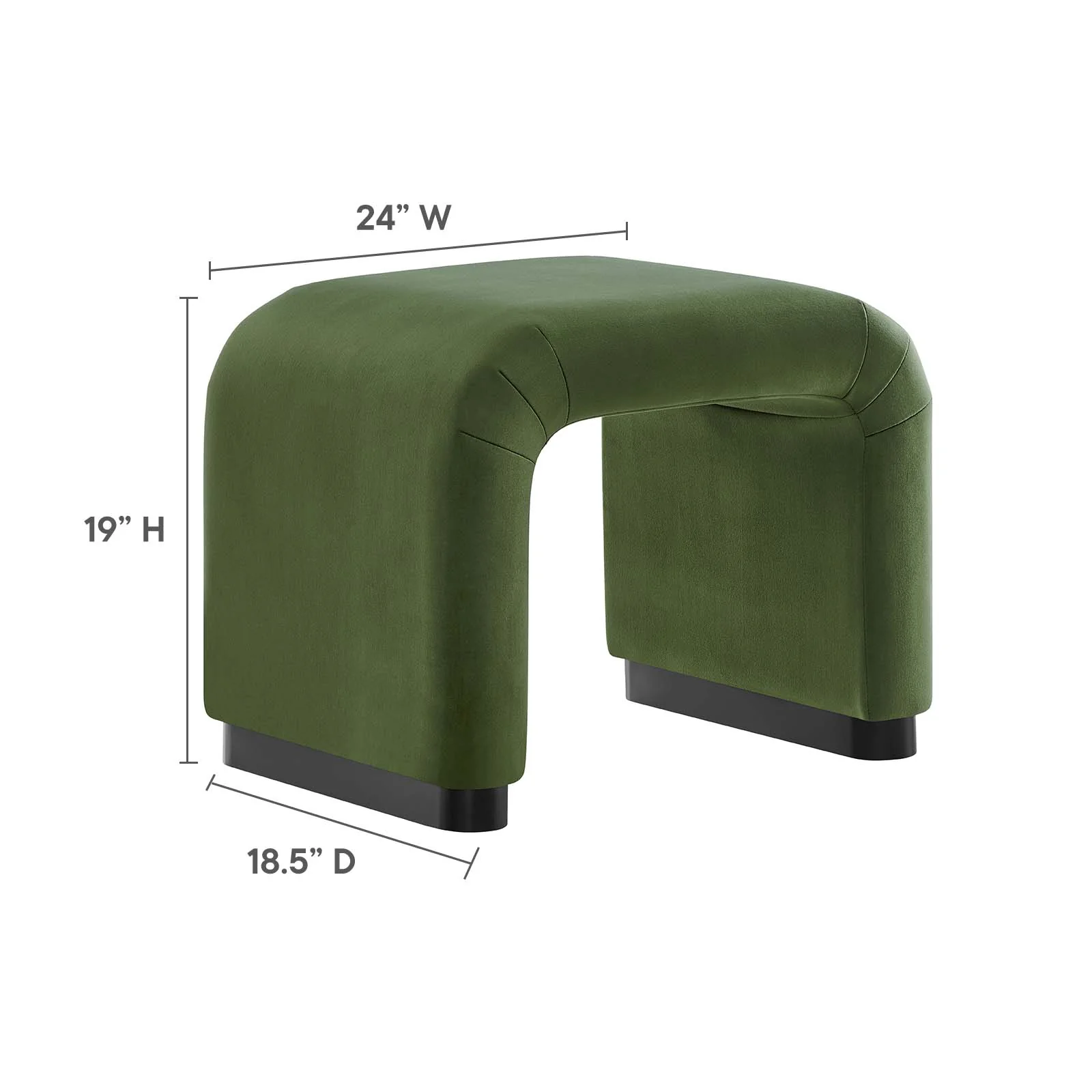 Koda Performance Velvet Waterfall Stool By Modway - EEI-6733 - Image 26