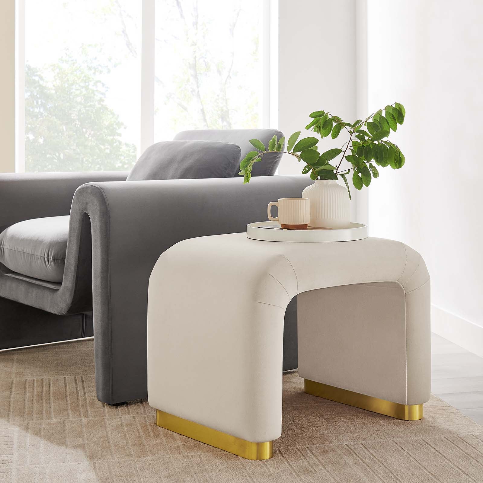 Koda Performance Velvet Waterfall Stool By Modway - EEI-6733 - Image 29
