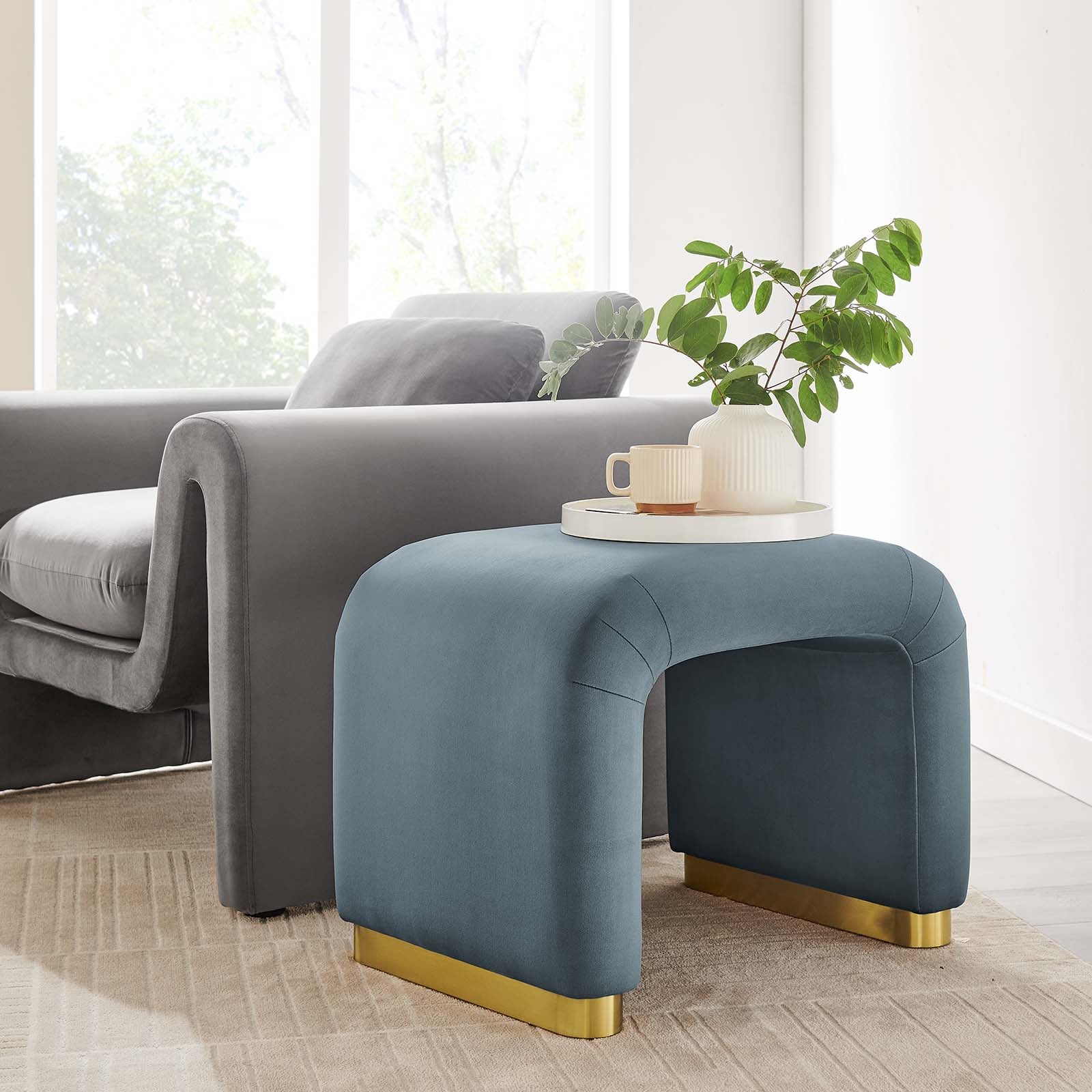 Koda Performance Velvet Waterfall Stool By Modway - EEI-6733 - Image 38