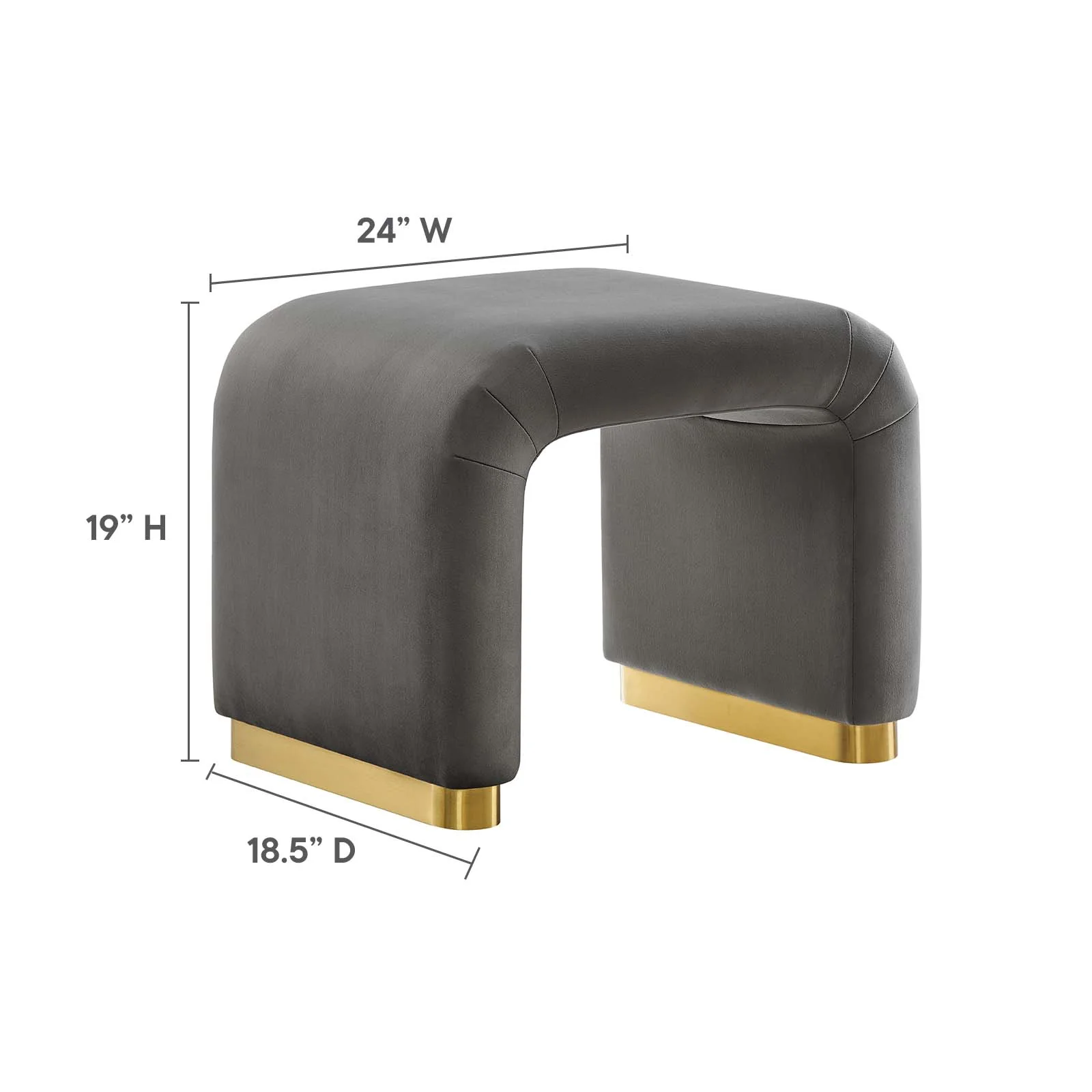 Koda Performance Velvet Waterfall Stool By Modway - EEI-6733 - Image 62