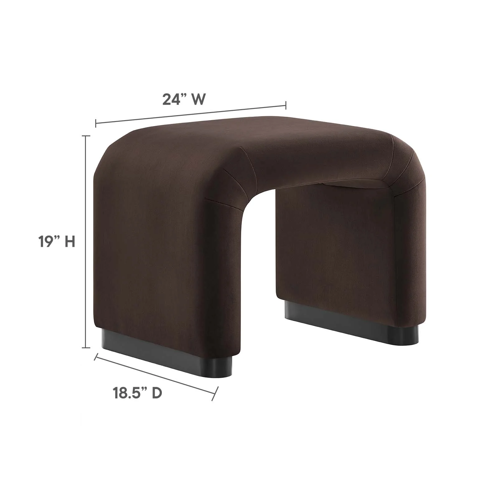 Koda Performance Velvet Waterfall Stool By Modway - EEI-6733 - Image 8