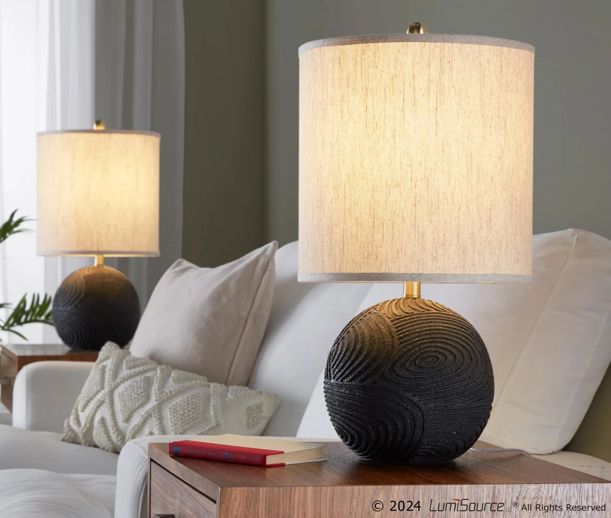 Kona 23" Polyresin Table Lamp - Set of 2 By LumiSource - GPT22-KONA BKNA2 - Image 2