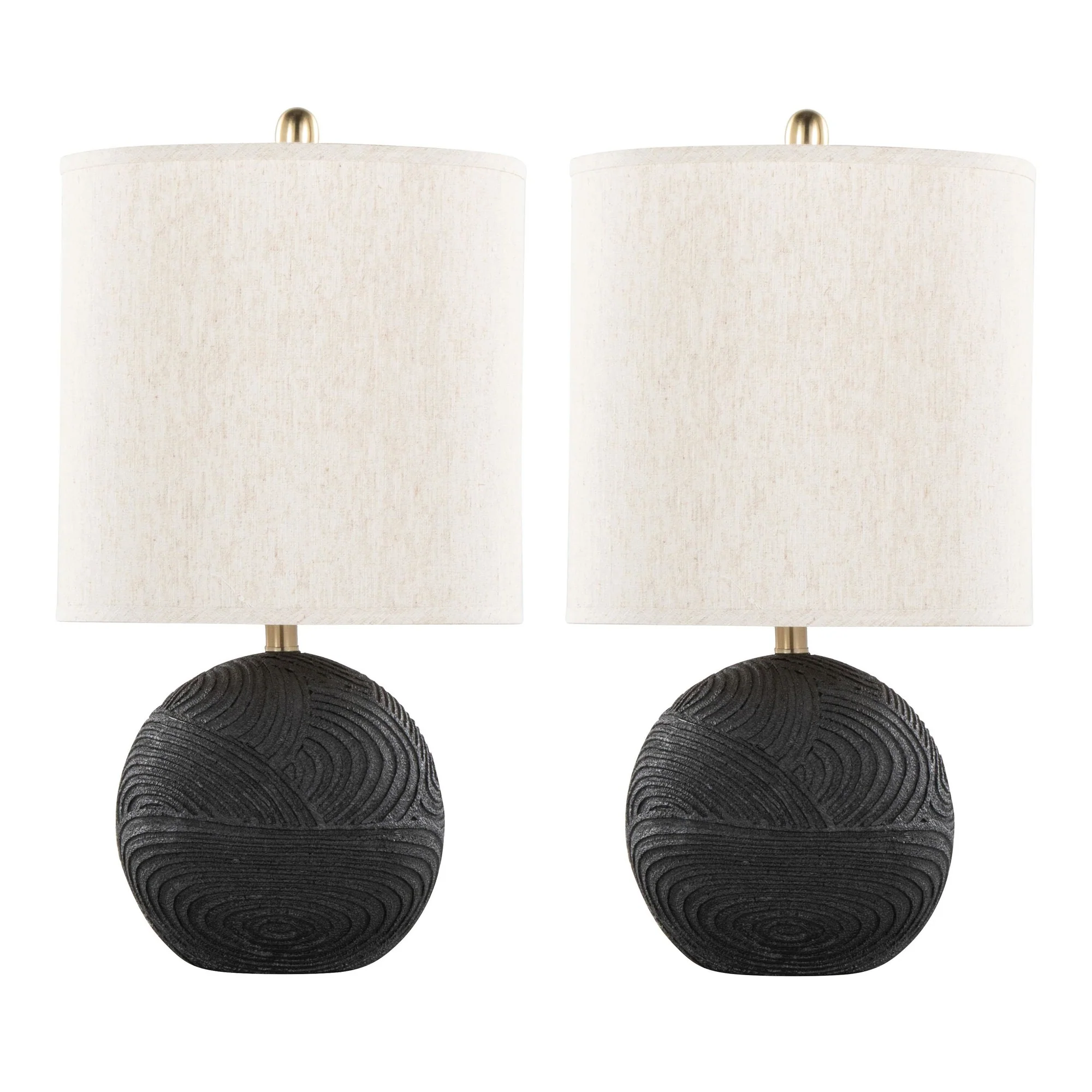 Kona 23" Polyresin Table Lamp - Set of 2 By LumiSource - GPT22-KONA BKNA2 - Image 3