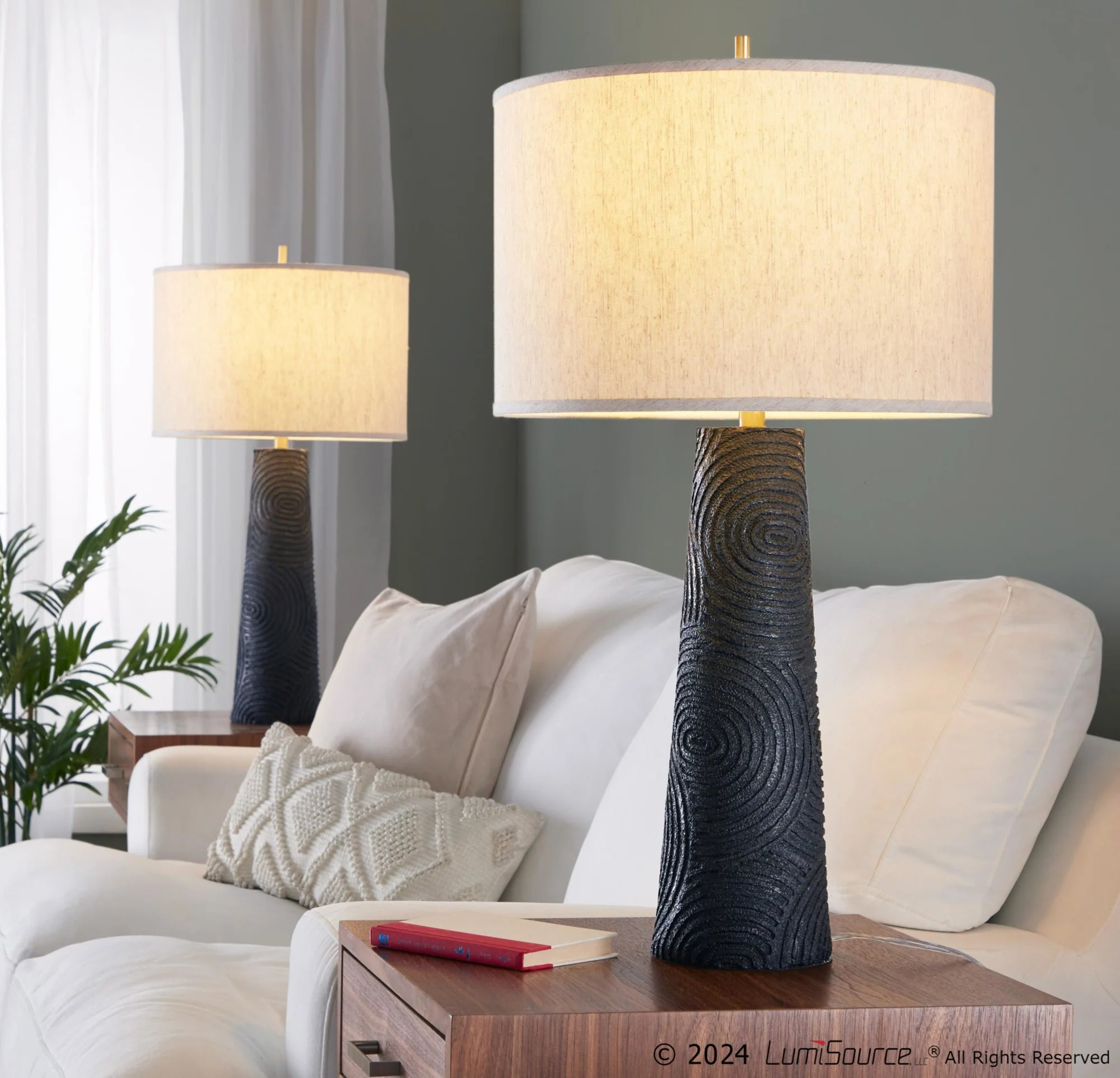 Kona 31" Polyresin Table Lamp - Set of 2 By LumiSource - GPT31-KONA BKNA2 - Image 2