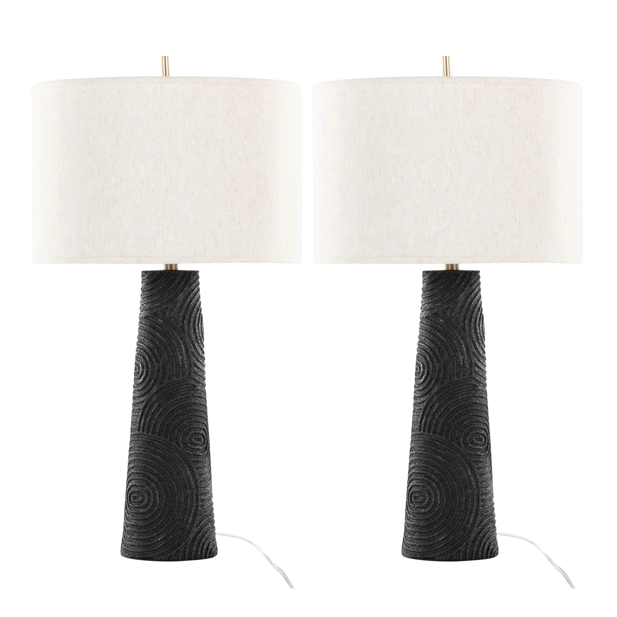 Kona 31" Polyresin Table Lamp - Set of 2 By LumiSource - GPT31-KONA BKNA2 - Image 3