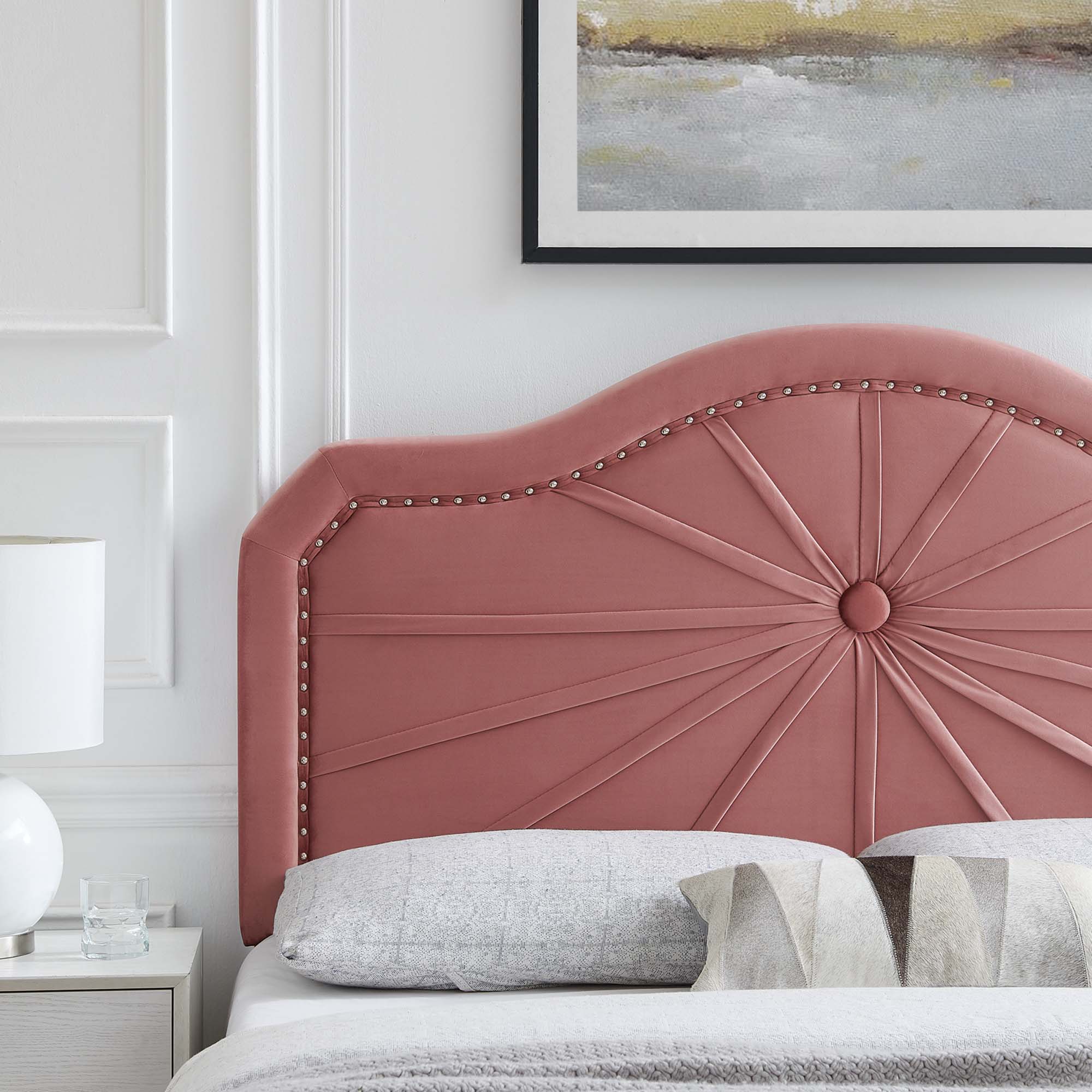 Kristin Pleated Performance Velvet King/California King Headboard by Modway - Image 10