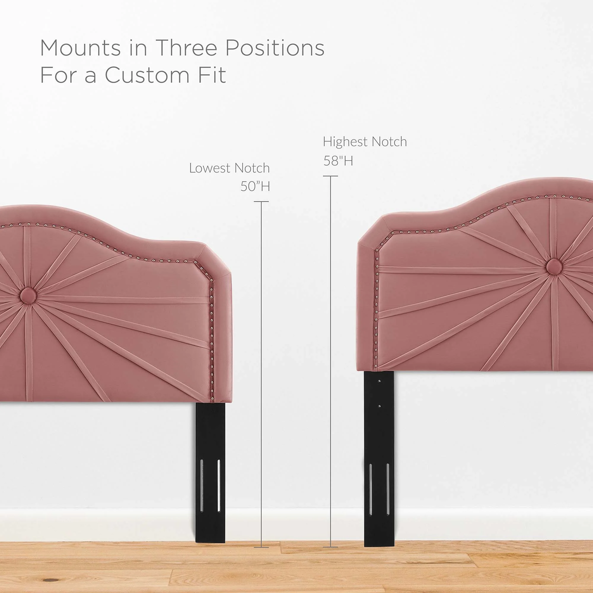 Kristin Pleated Performance Velvet King/California King Headboard by Modway - Image 7