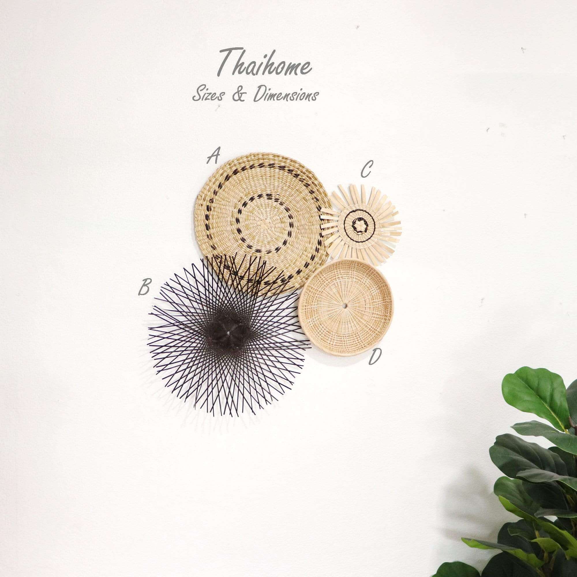Kun Cha Na - Wall Hanging DeCor (Set Of 4) By Thaihome - Image 2