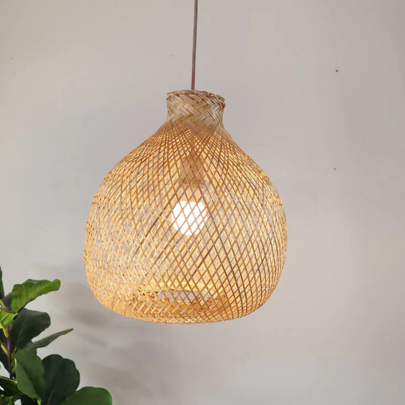 Kun Ya Na - Bamboo Pendant Light (33 Cm) By Thaihome - Image 5