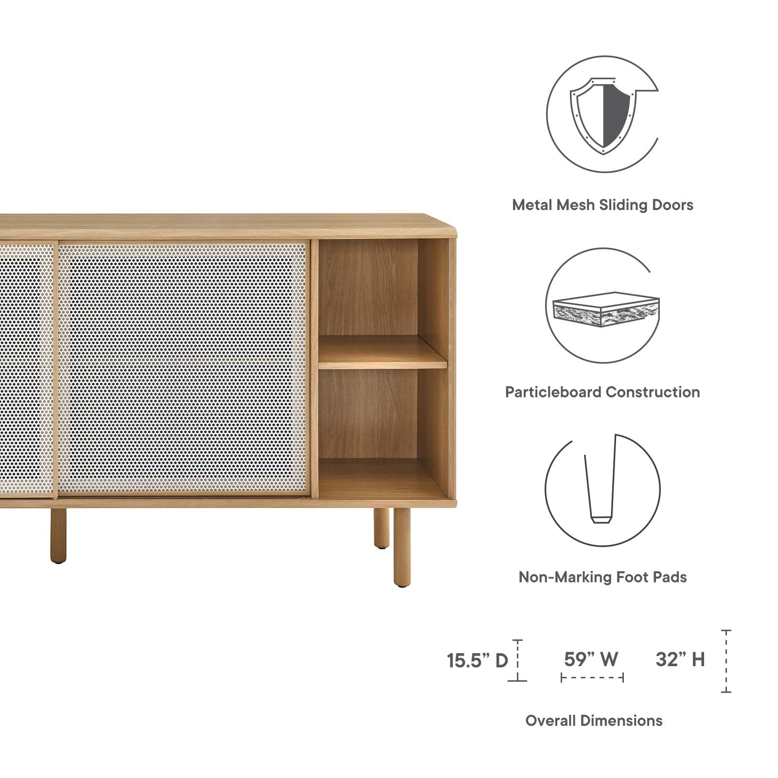Kurtis 59" Sideboard By Modway - EEI-6235 - Image 17