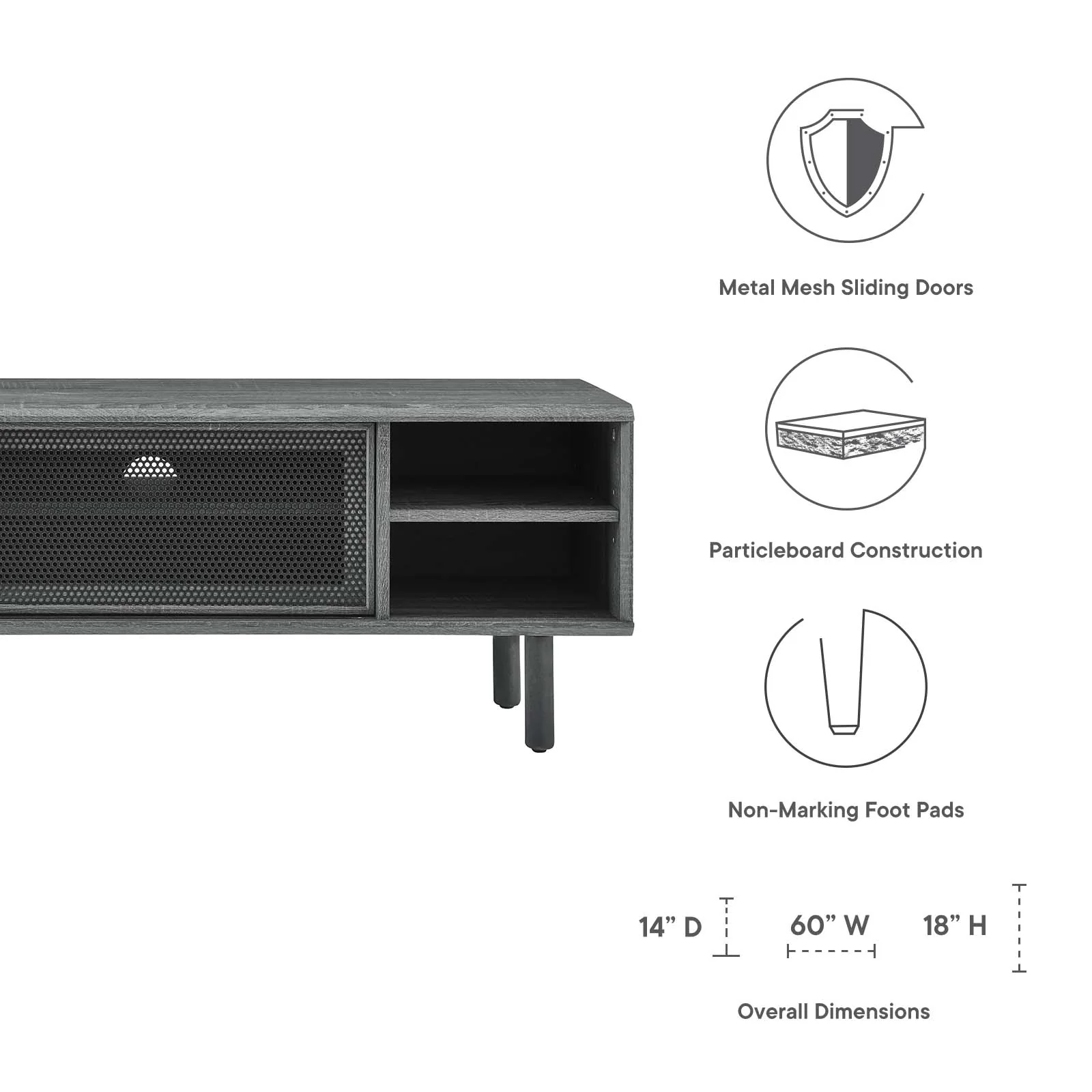 Kurtis 60" TV Stand By Modway - EEI-6234 - Image 8