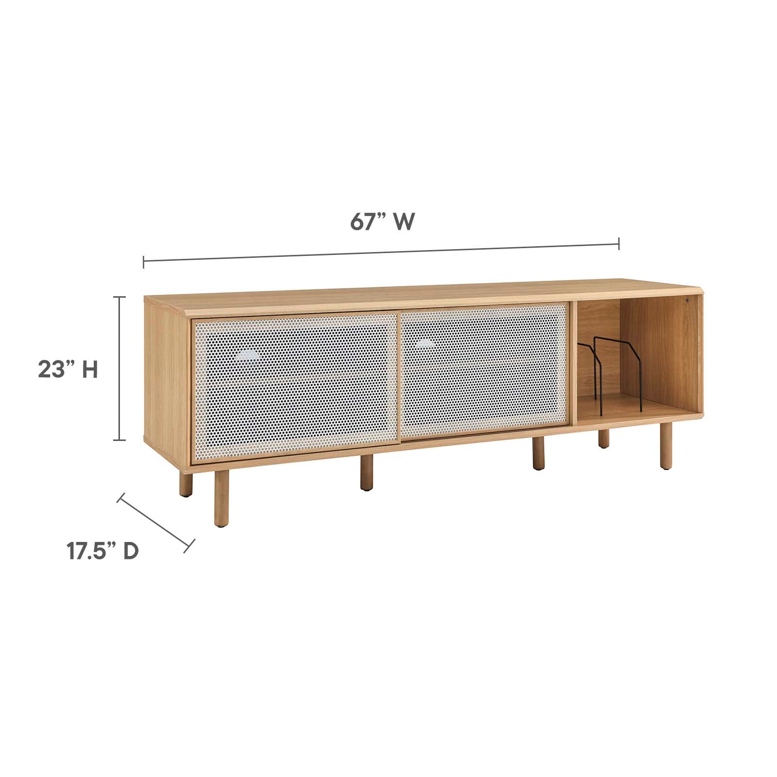Kurtis 67" TV and Vinyl Record Stand By Modway - EEI-6236 - Image 18