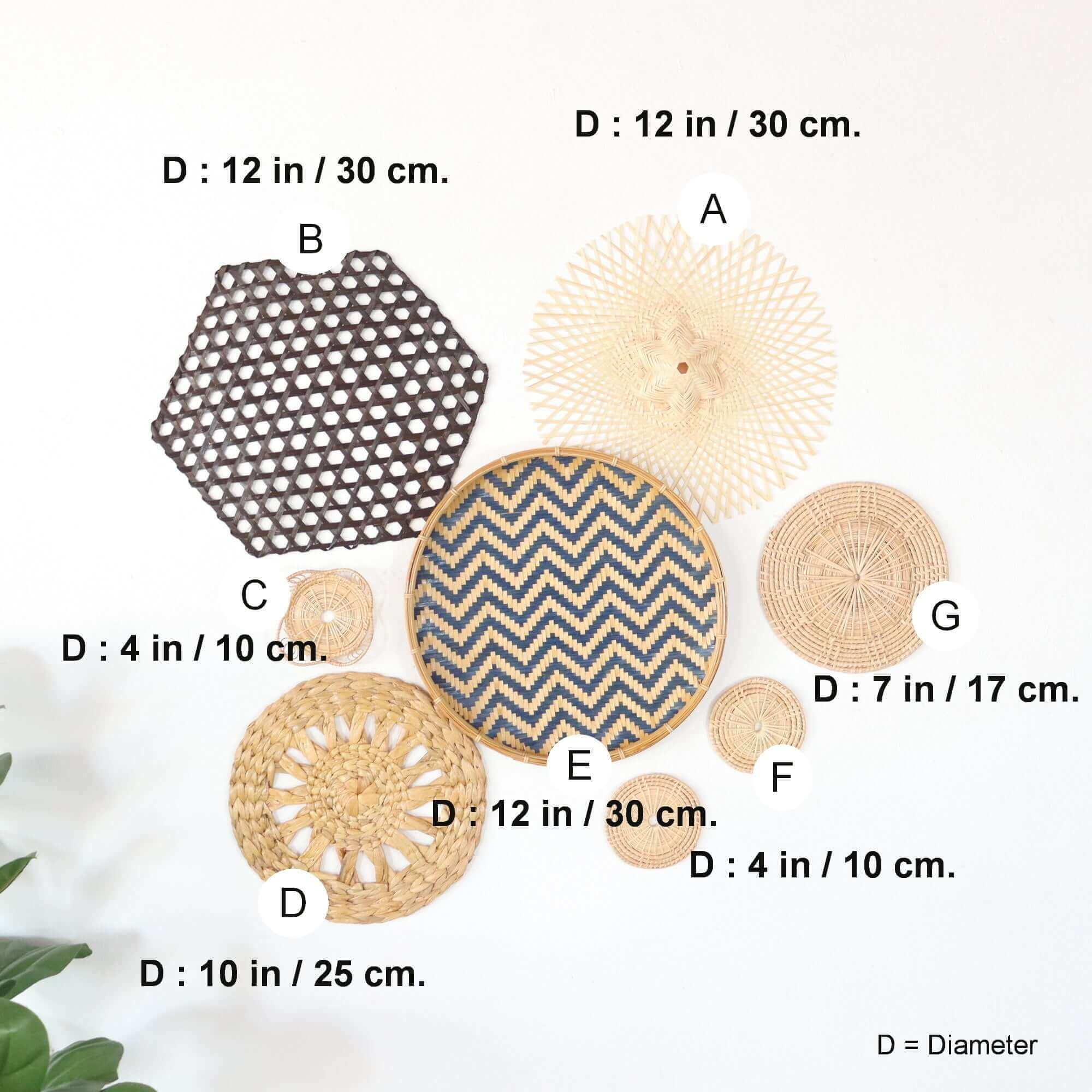 La Na - Wall Hanging Art DeCor Set Of 8 By Thaihome - Image 2