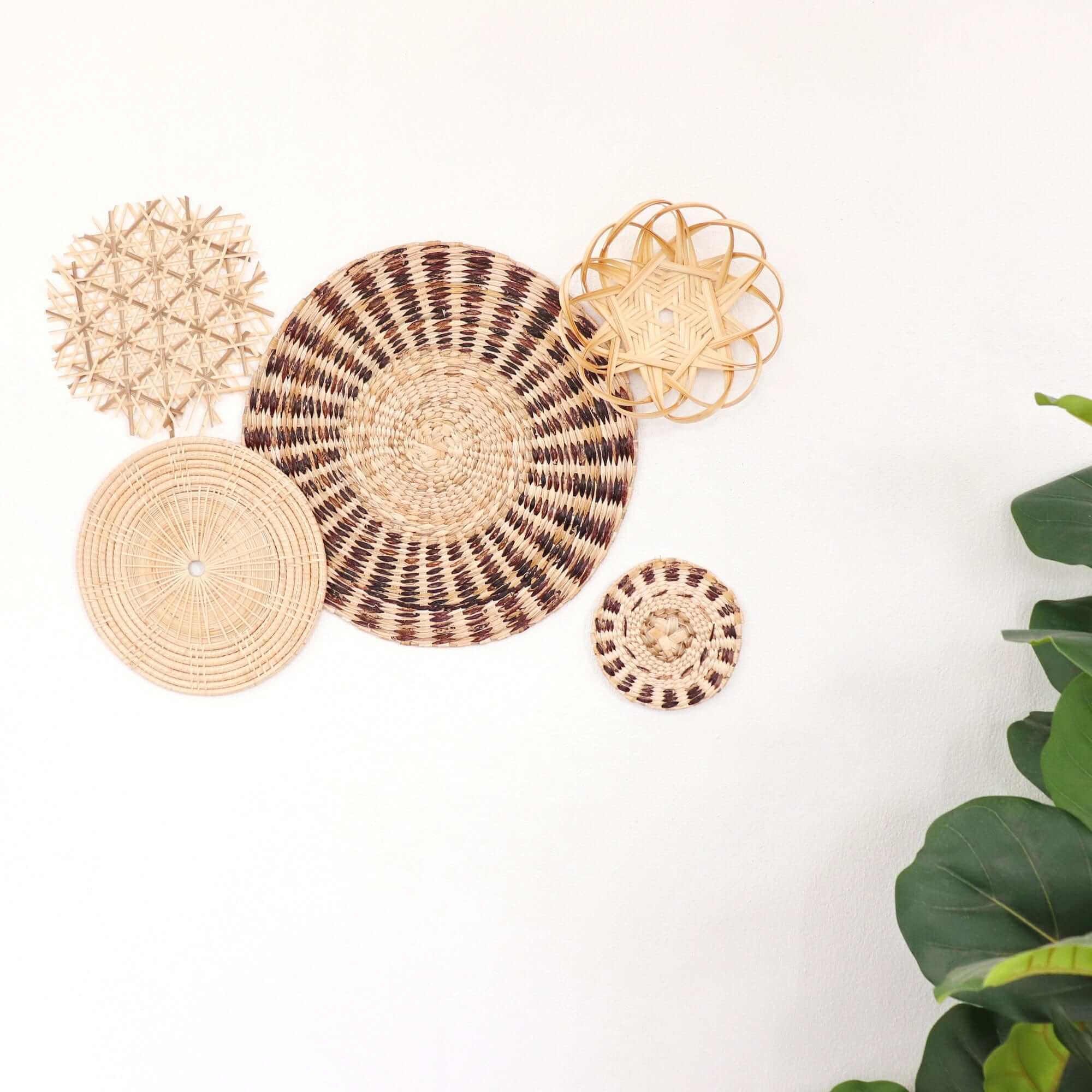 La Pat - Boho Rattan Wall Hanging (Set Of 5) By Thaihome - Image 3
