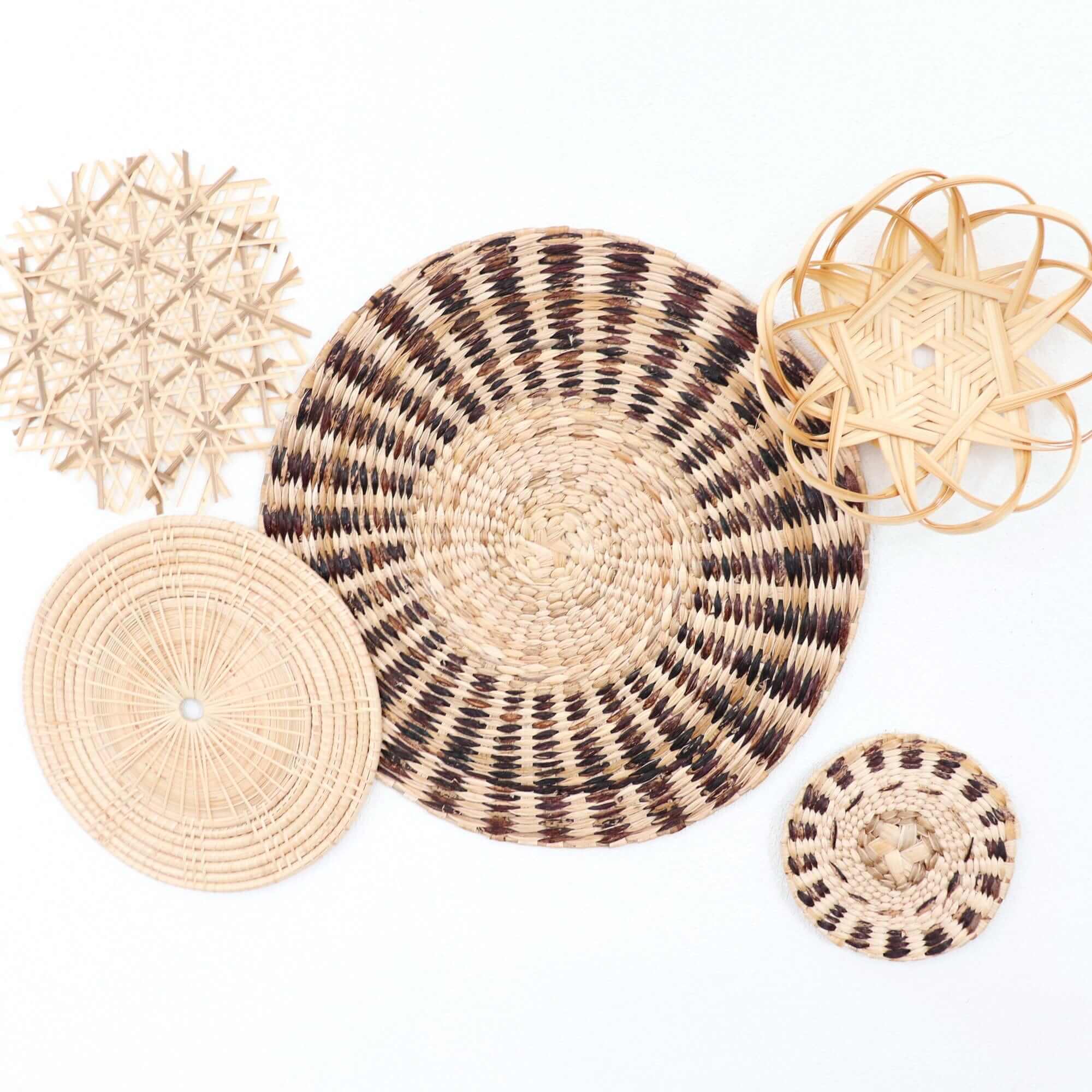 La Pat - Boho Rattan Wall Hanging (Set Of 5) By Thaihome - Image 4