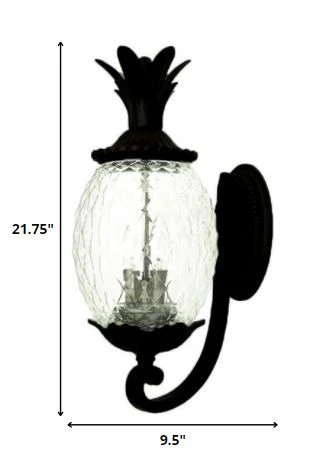Lanai 3-Light Matte Black Wall Light By Homeroots - 398406 - Image 5