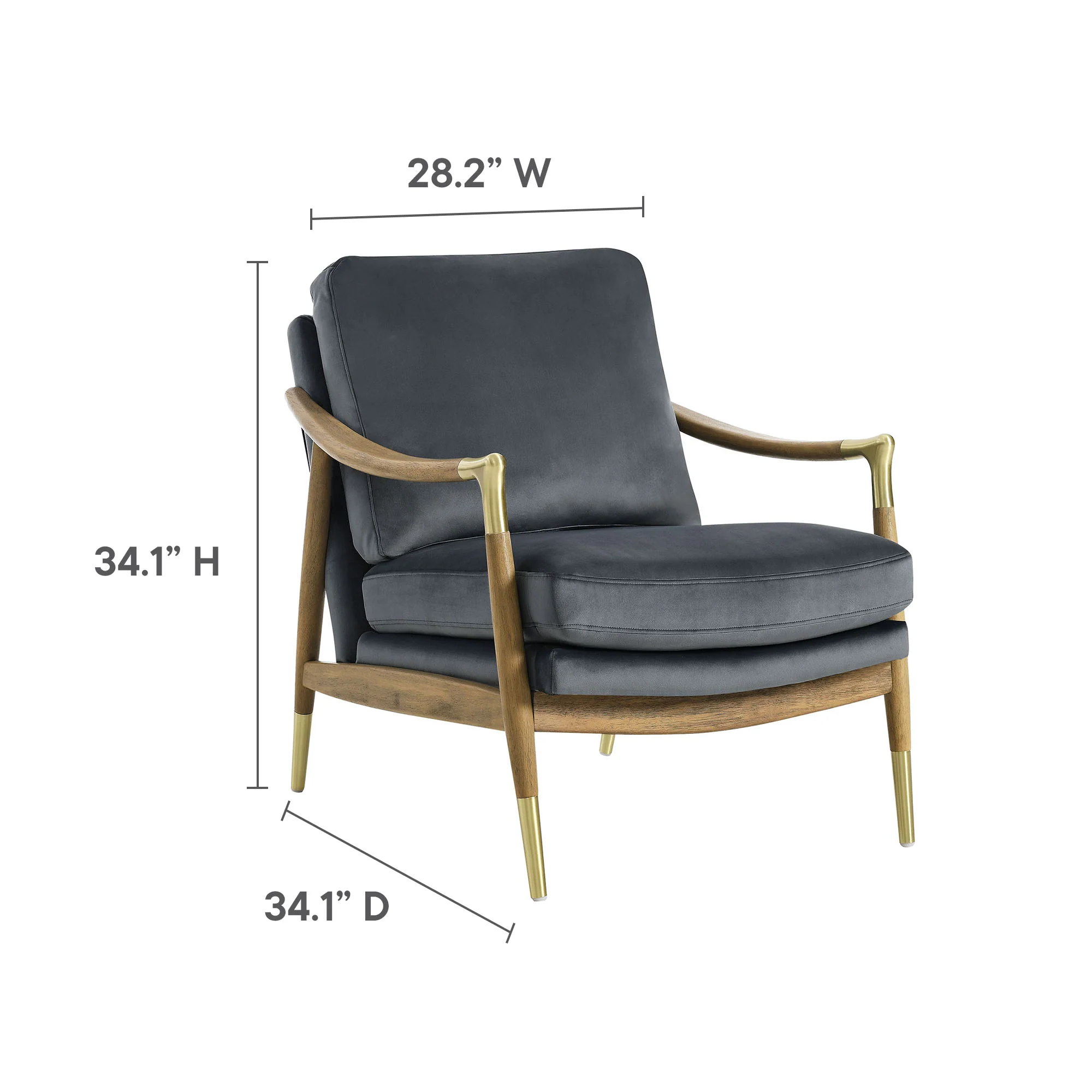 Langford Performance Velvet Accent Armchair by Modway - Image 18