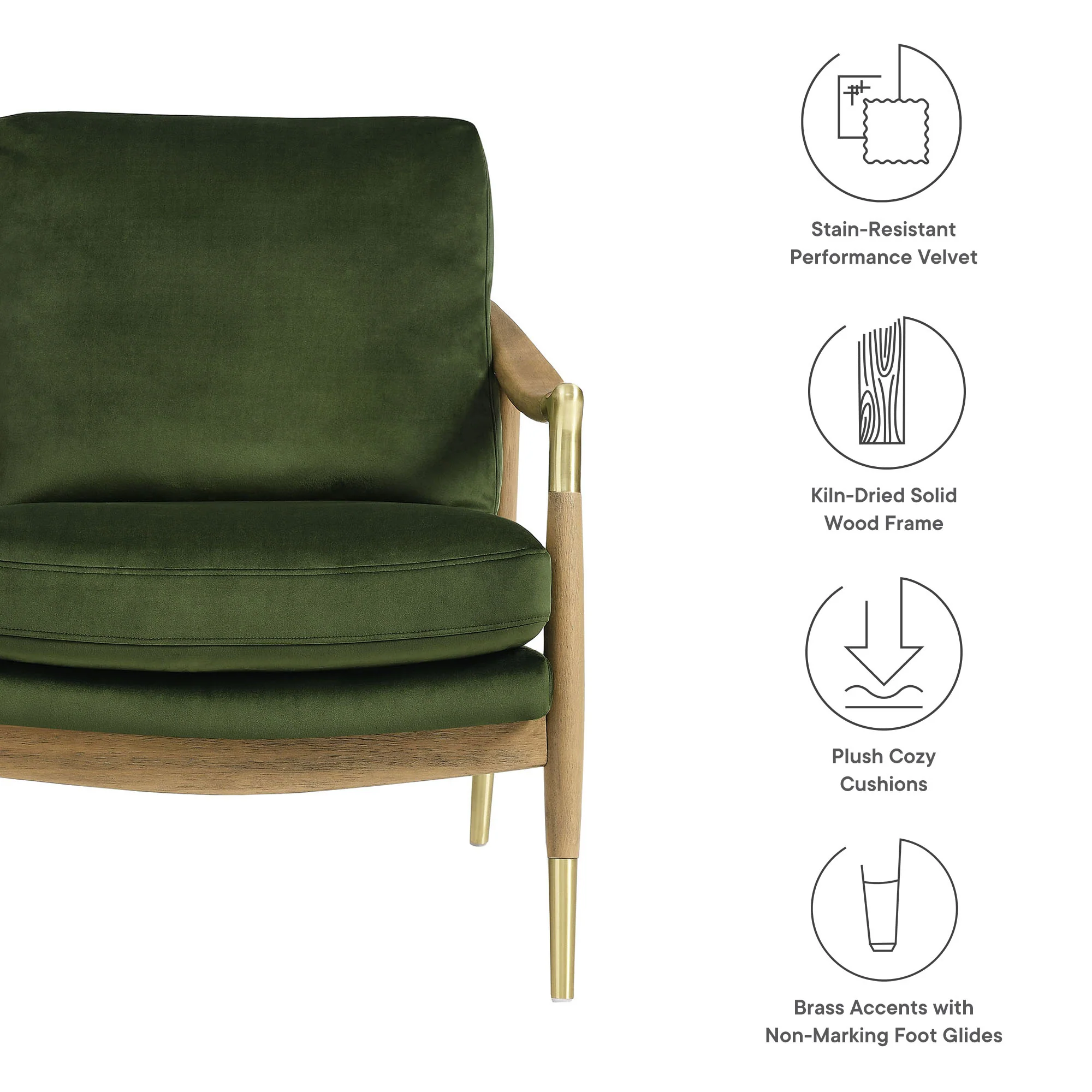 Langford Performance Velvet Accent Armchair by Modway - Image 26