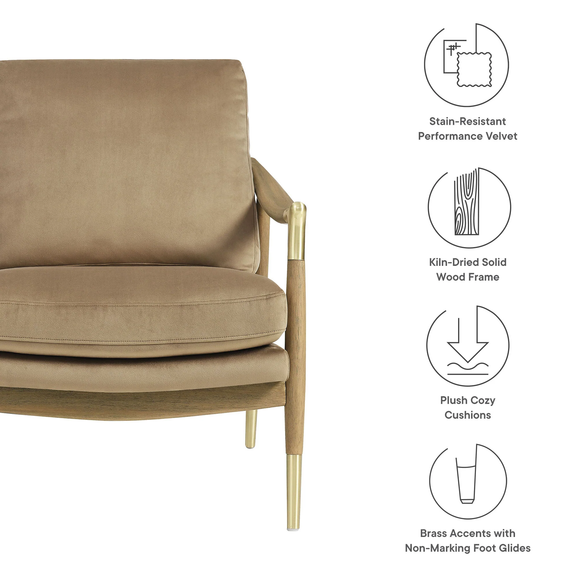 Langford Performance Velvet Accent Armchair by Modway - Image 35