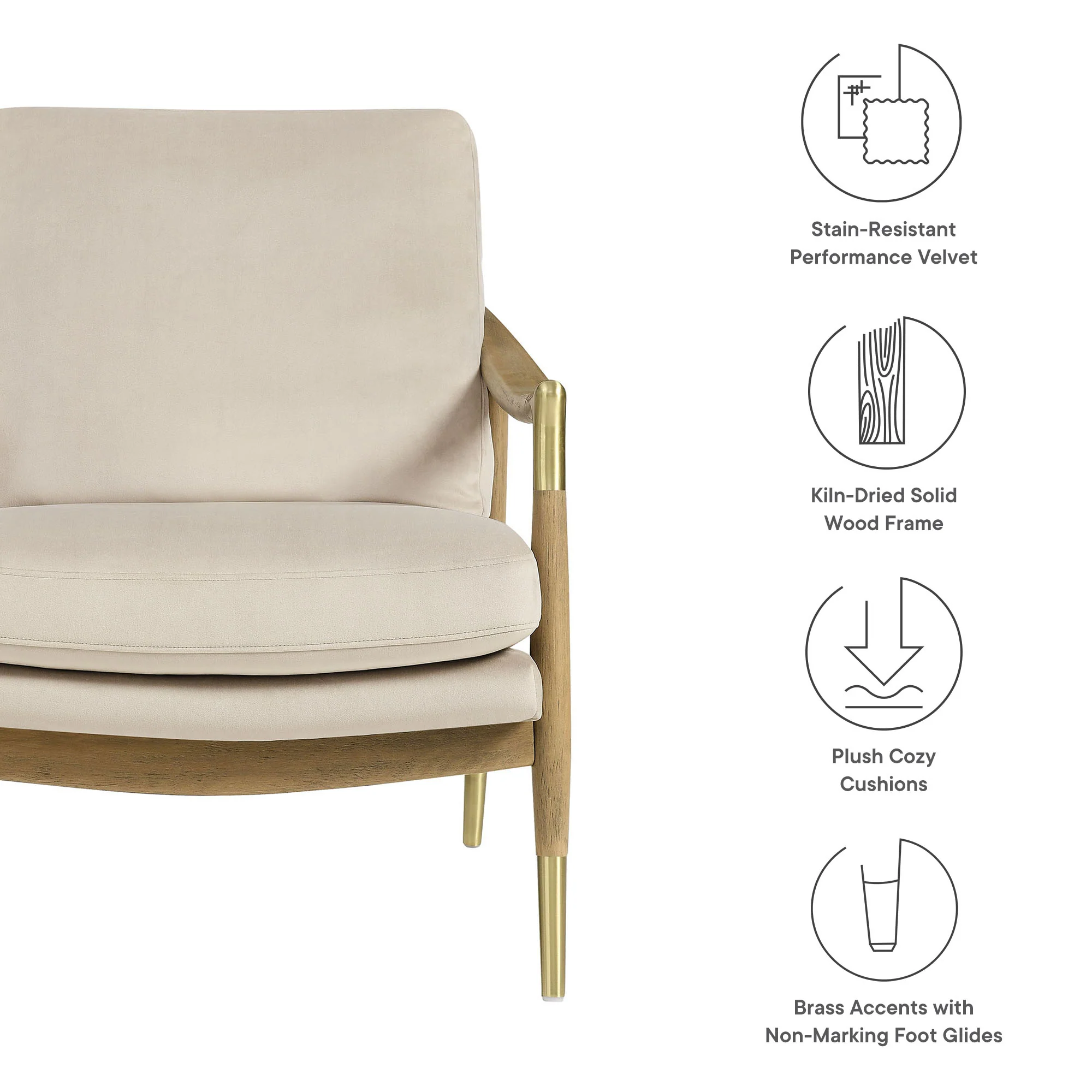 Langford Performance Velvet Accent Armchair by Modway - Image 8