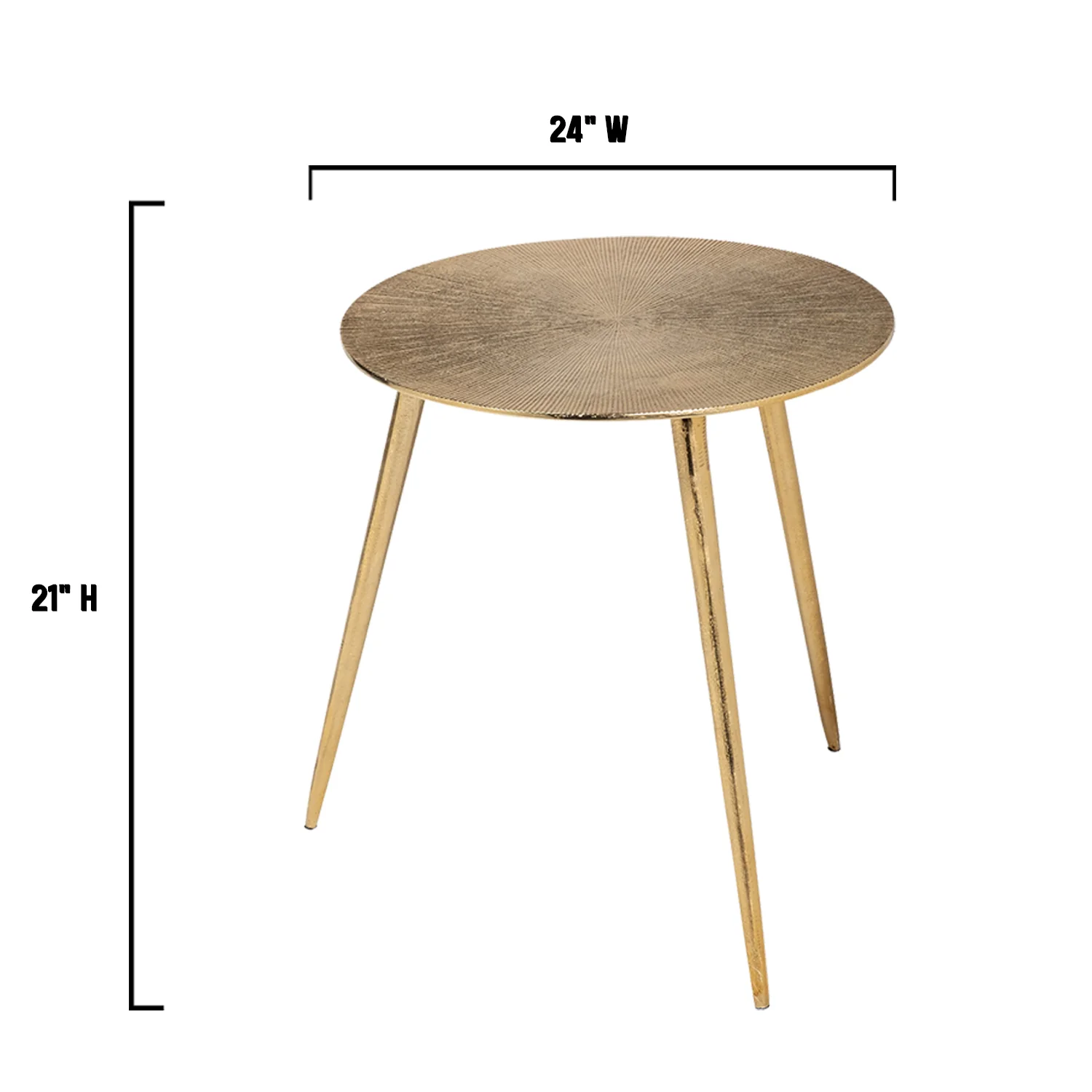 Large Gold Finish Round Starburst Accent Table By Homeroots - Image 2