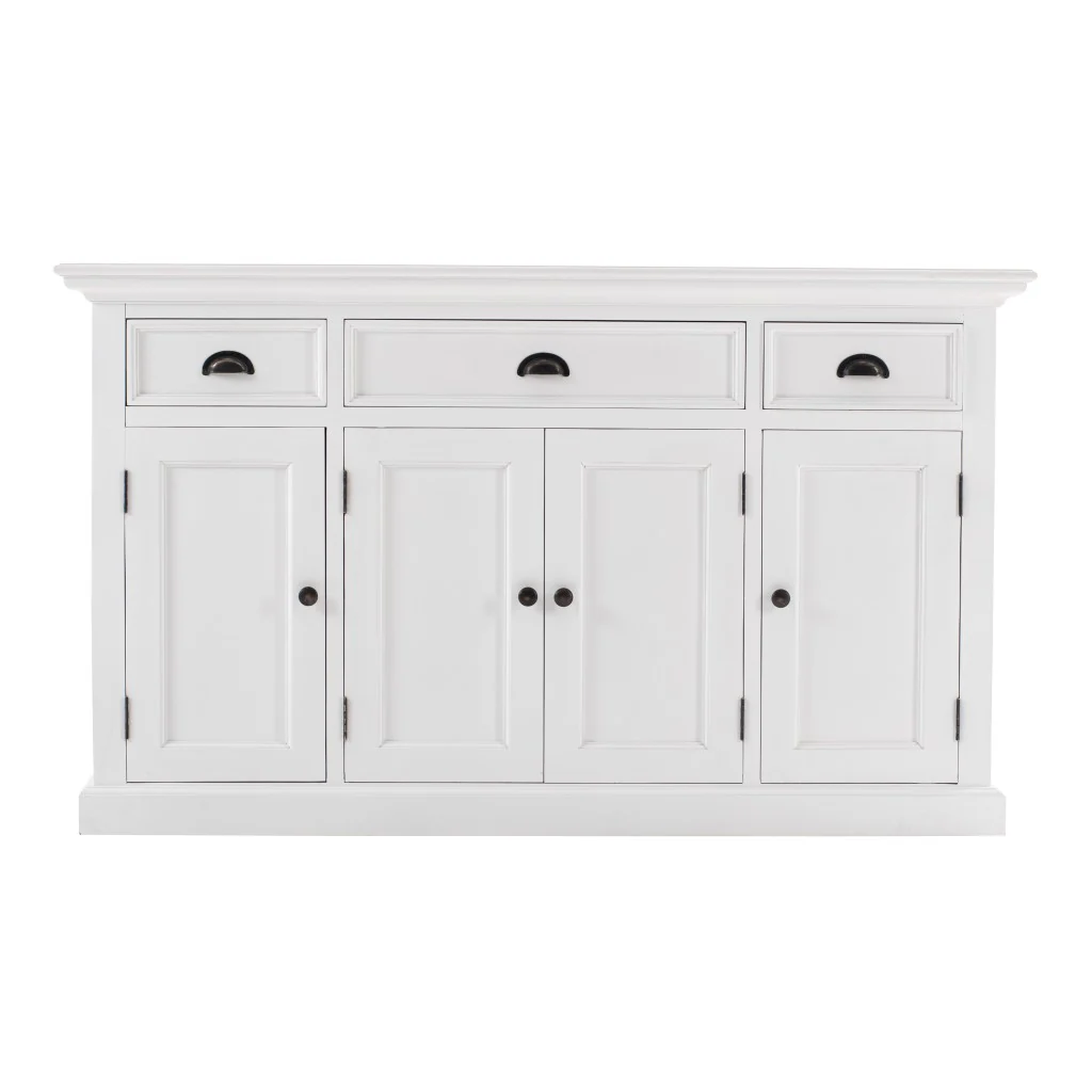 Large Modern Farmhouse White Cabinet By Homeroots - Image 2