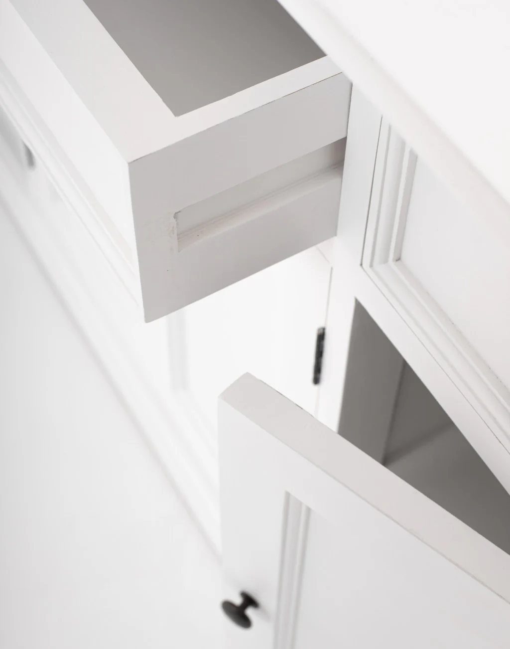 Large Modern Farmhouse White Cabinet By Homeroots - Image 7