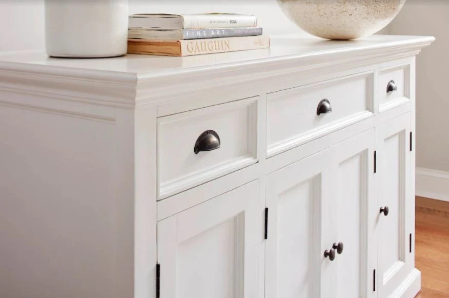Large Modern Farmhouse White Cabinet By Homeroots - Image 8