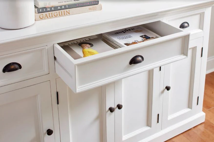 Large Modern Farmhouse White Cabinet By Homeroots - Image 9